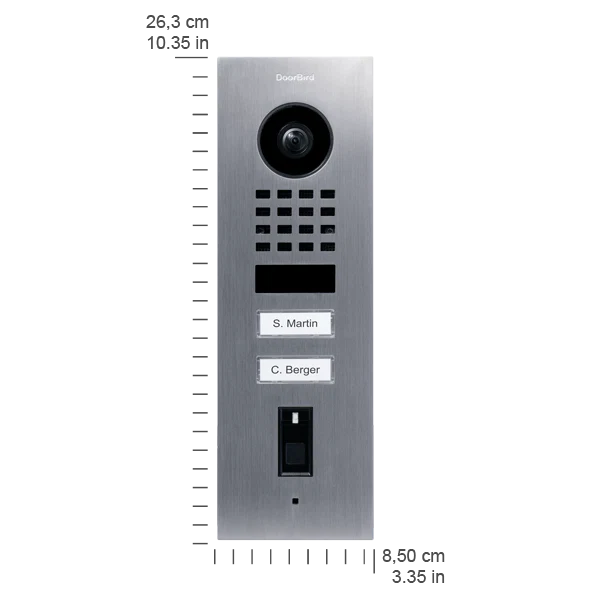 DoorBird D1102FV Fingerprint 50 Flush-Mount IP Video Door Station in Gold - Image 3