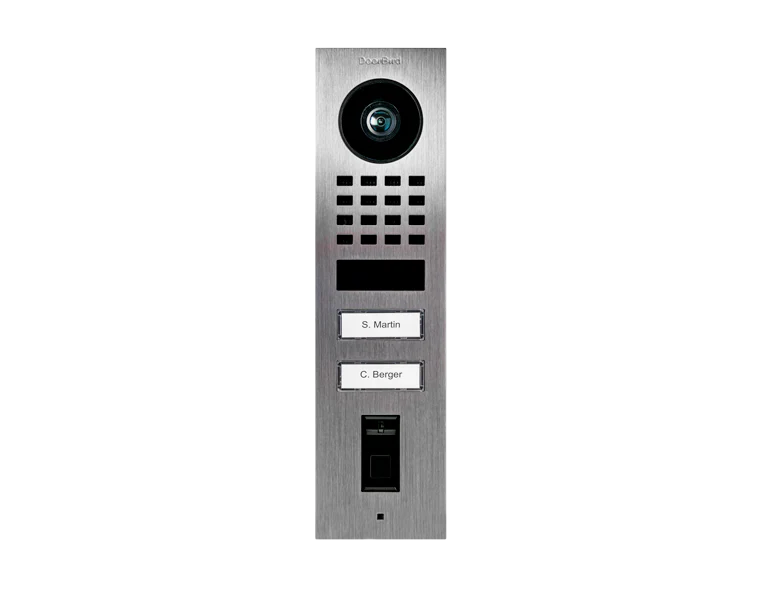 DoorBird D1102FV Fingerprint 50 Surface-Mount IP Video Door Station, 2 Call Button in  Stainless Steel V2A - Image 5