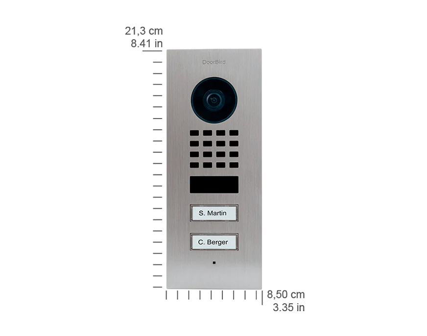 DoorBird D1102V Flush-Mount IP Video Door Station in Brass - Image 2