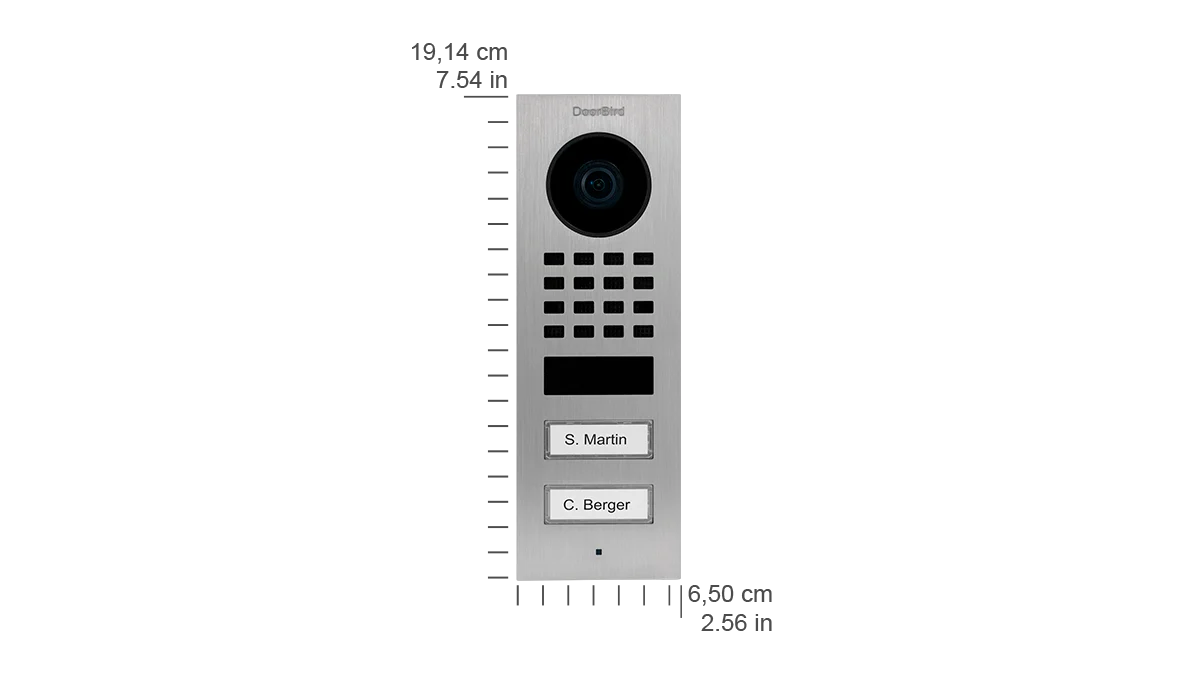 DoorBird D1102V Flush-Mount IP Video Door Station in Pure White, RAL 9010 - Image 2