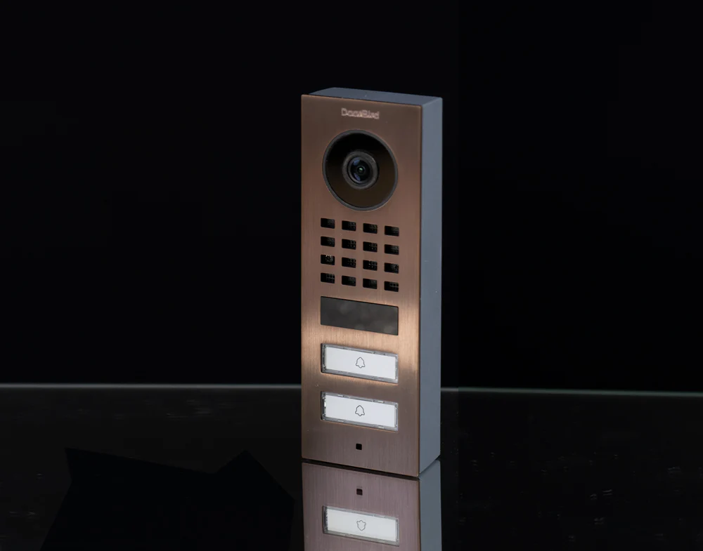 DoorBird D1102V Surface-Mount IP Video Door Station, 2 Call Button in Bronze - Image 2