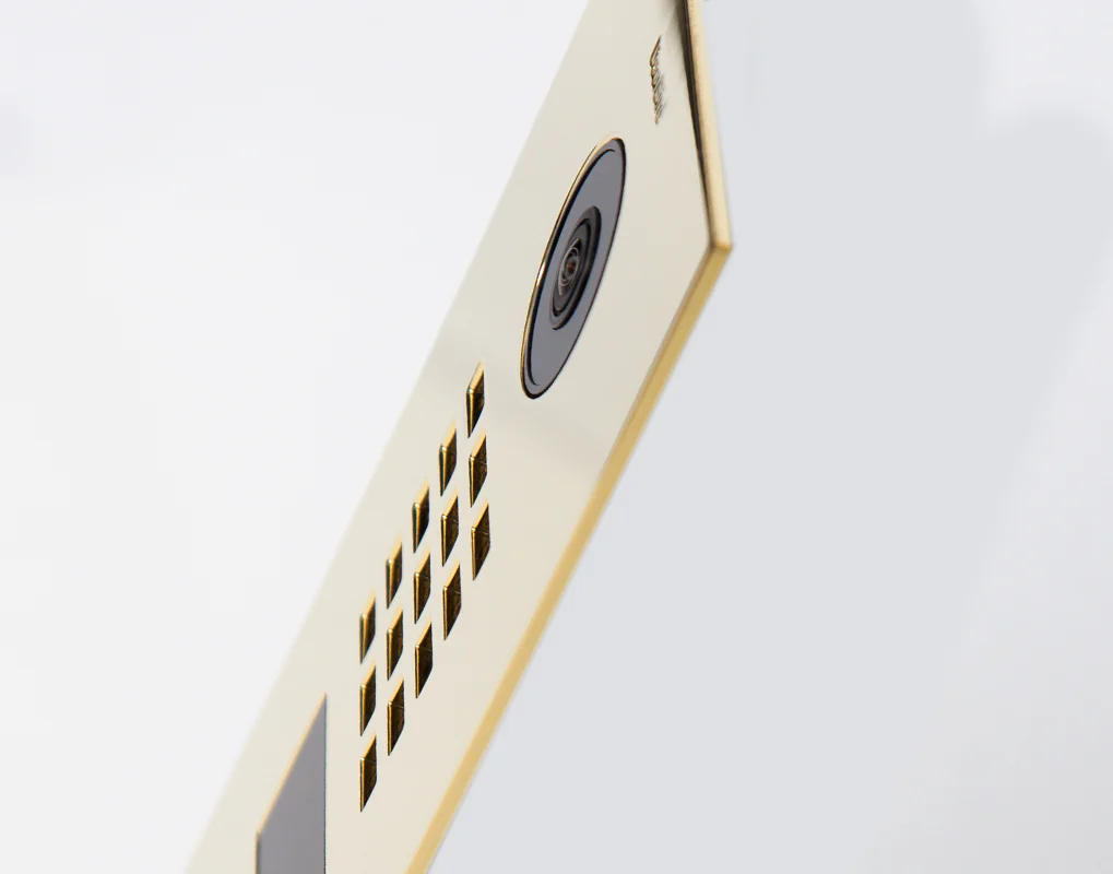 DoorBird D2101V IP Video Door Station, 1 Call Button in Brass - Image 2