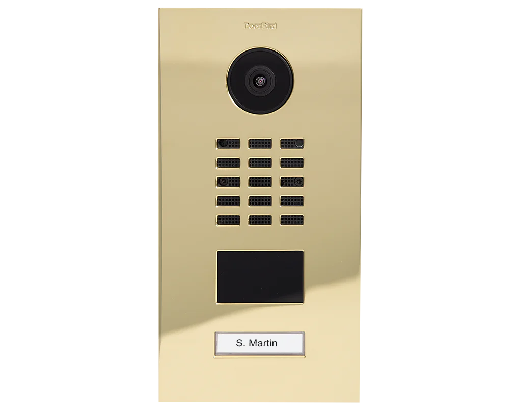 DoorBird D2101V IP Video Door Station, 1 Call Button in Brass - Image 4