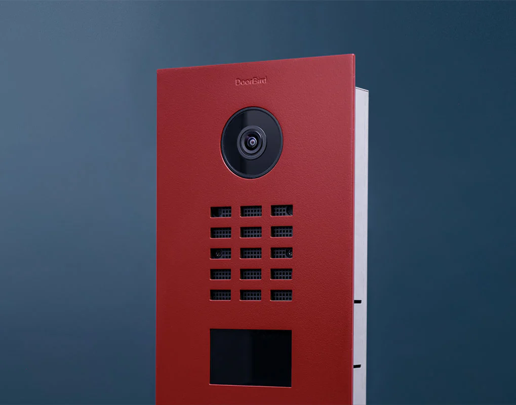 DoorBird D2101V IP Video Door Station, 1 Call Button in Flame Red, RAL 3000 - Image 2
