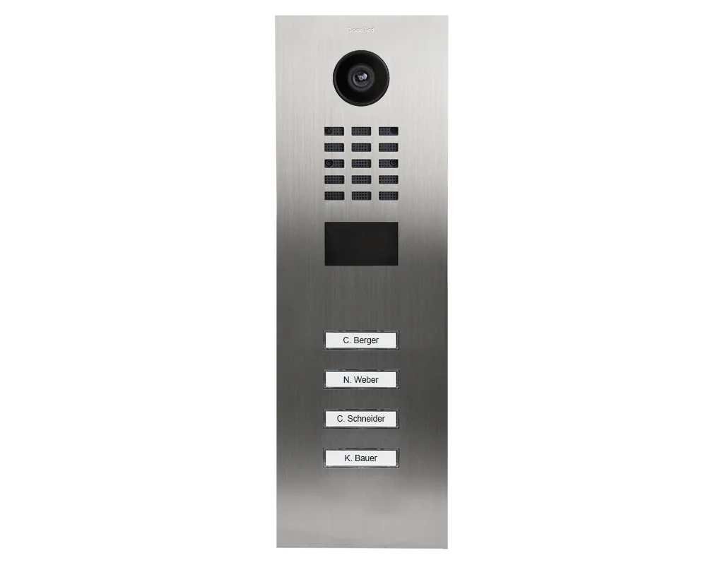 DoorBird D2104V IP Video Door Station, 4 Call Buttons in Brass - Image 4