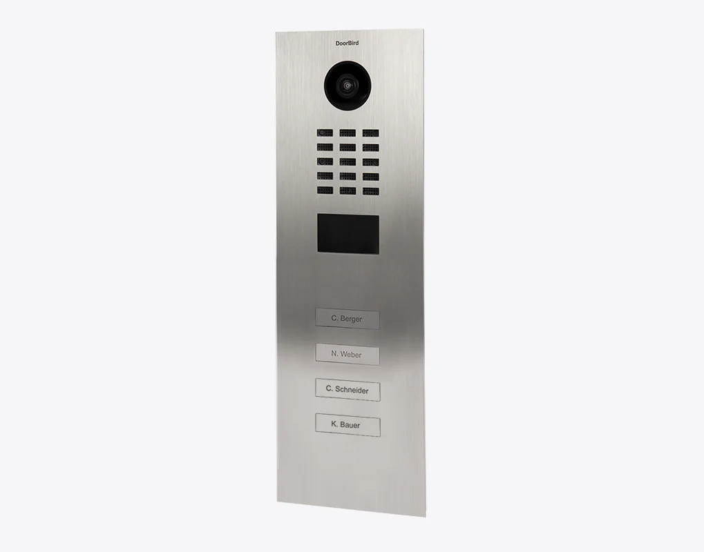 DoorBird D2104V IP Video Door Station, 4 Call Buttons in Real Burnished Brass - Image 4