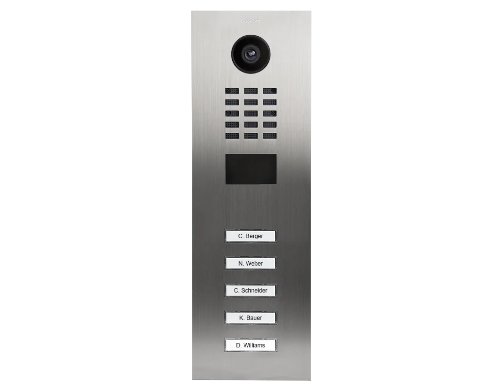 DoorBird D2105V IP Video Door Station, 5 Call Buttons in Titanium - Image 3
