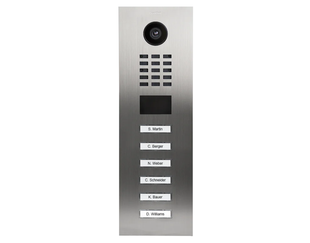 DoorBird D2106V IP Video Door Station, 6 Call Buttons in Real Burnished Brass - Image 4