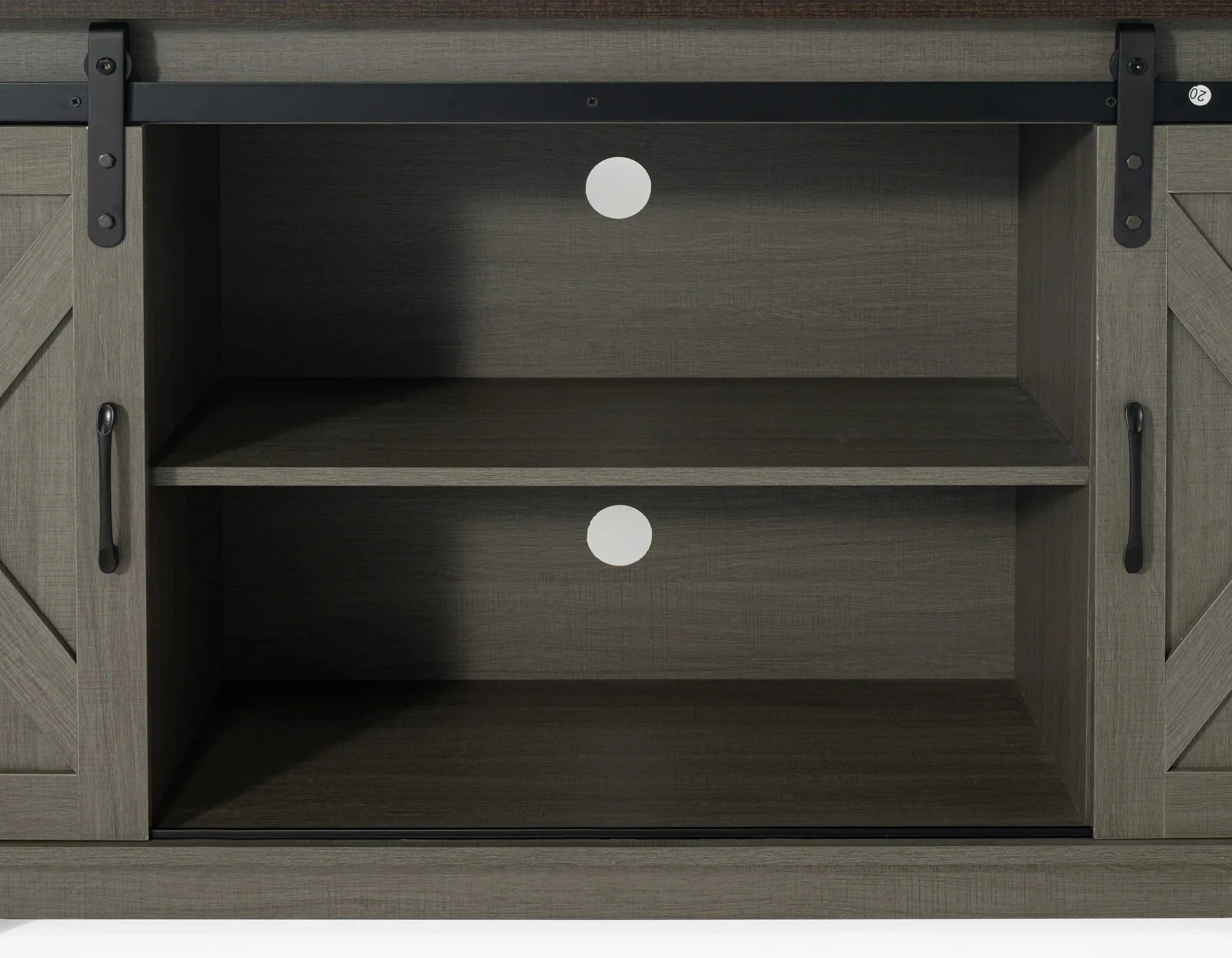 Parrot Uncle Eira Farmhouse 56-inch TV Stand with Storage Cabinet and Cable Holes, Entertainment Center Console for Living Room, Bedroom (SL-AC4000-TV-PU) - Image 11