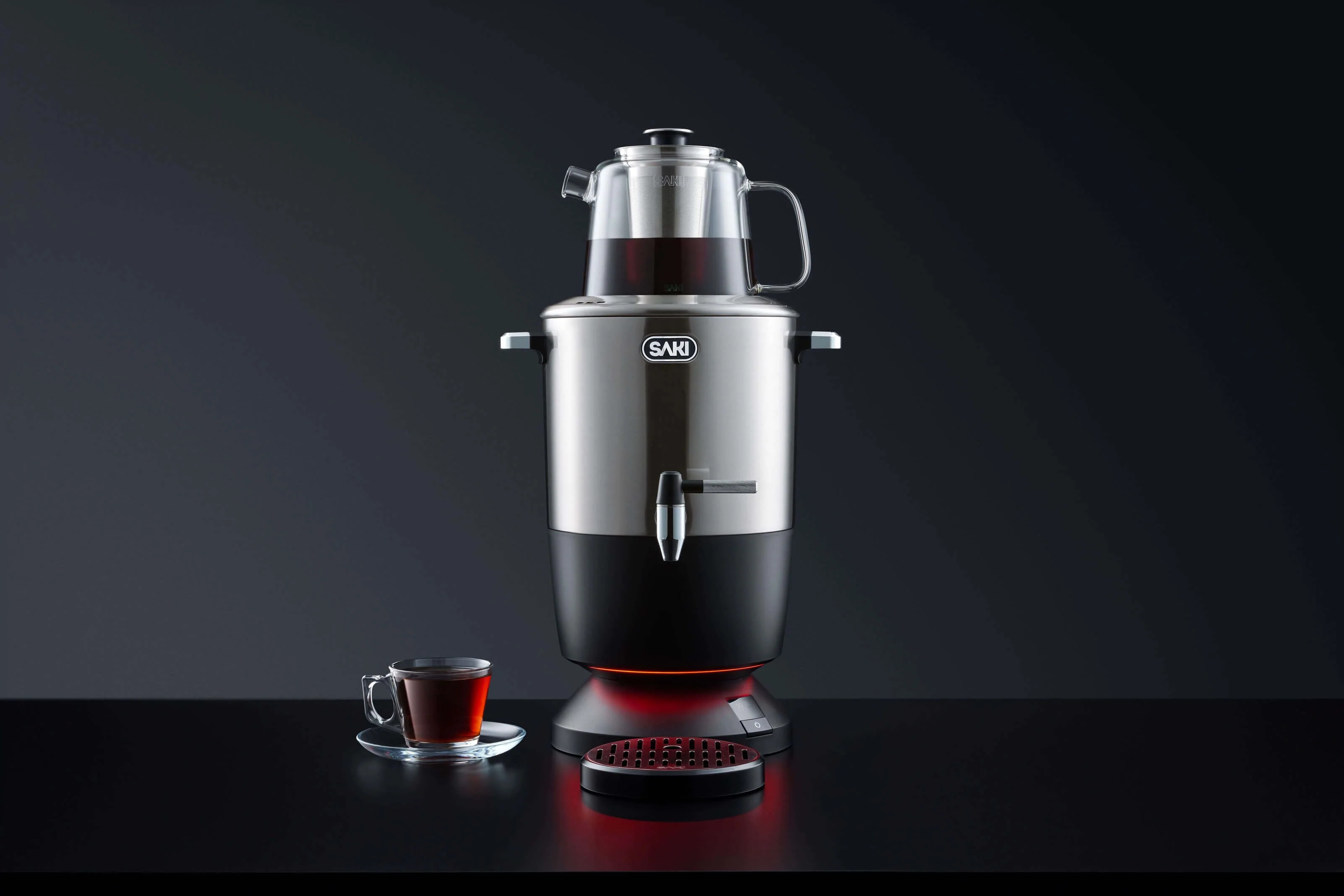 SAKI Chaiovar Electric Samovar - 4L Stainless Steel Electric Tea Maker, Temperature Display, Large Ceramic Teapot, Boil Dry & Auto Shut Off, Best for Persian, Russian, and Turkish Tea - Image 5