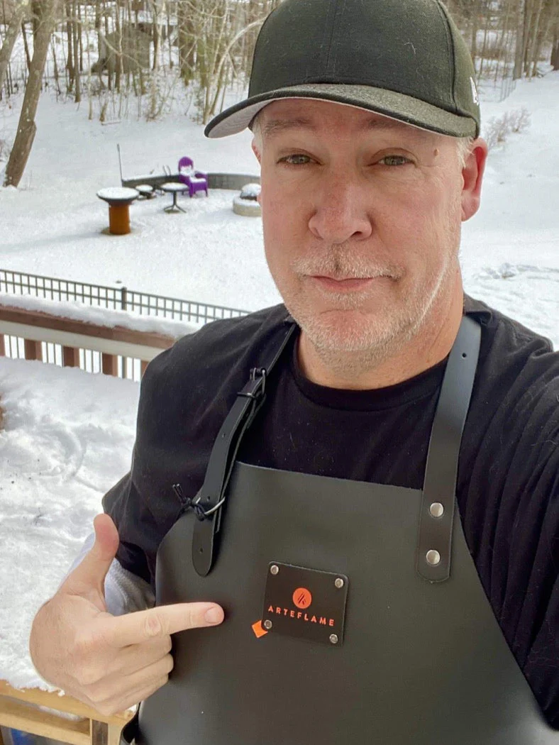 Arteflame Elevate Your Grilling Experience with Fine Leather Grill Aprons (AFAPRONBLK) - Image 4
