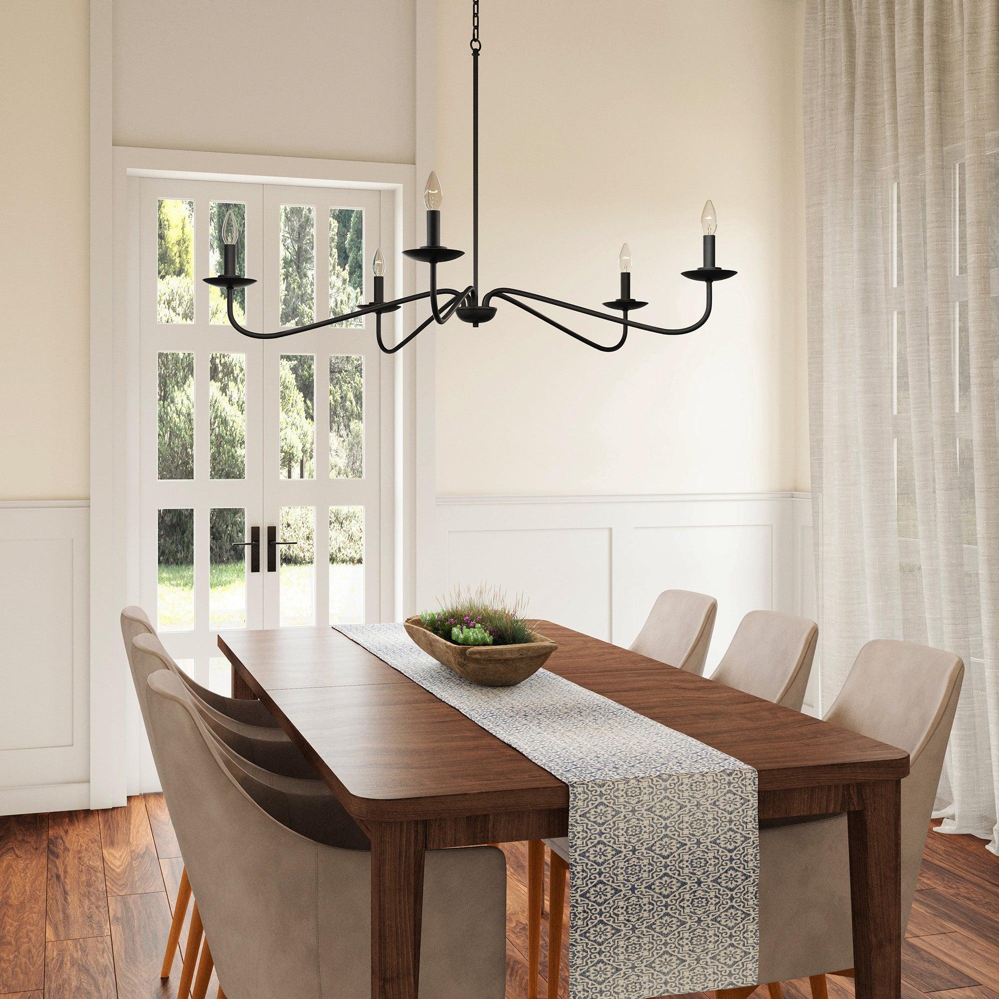 Parrot Uncle Ellie 5-Light Elegant Industrial Dimmable Chandelier - Image 2