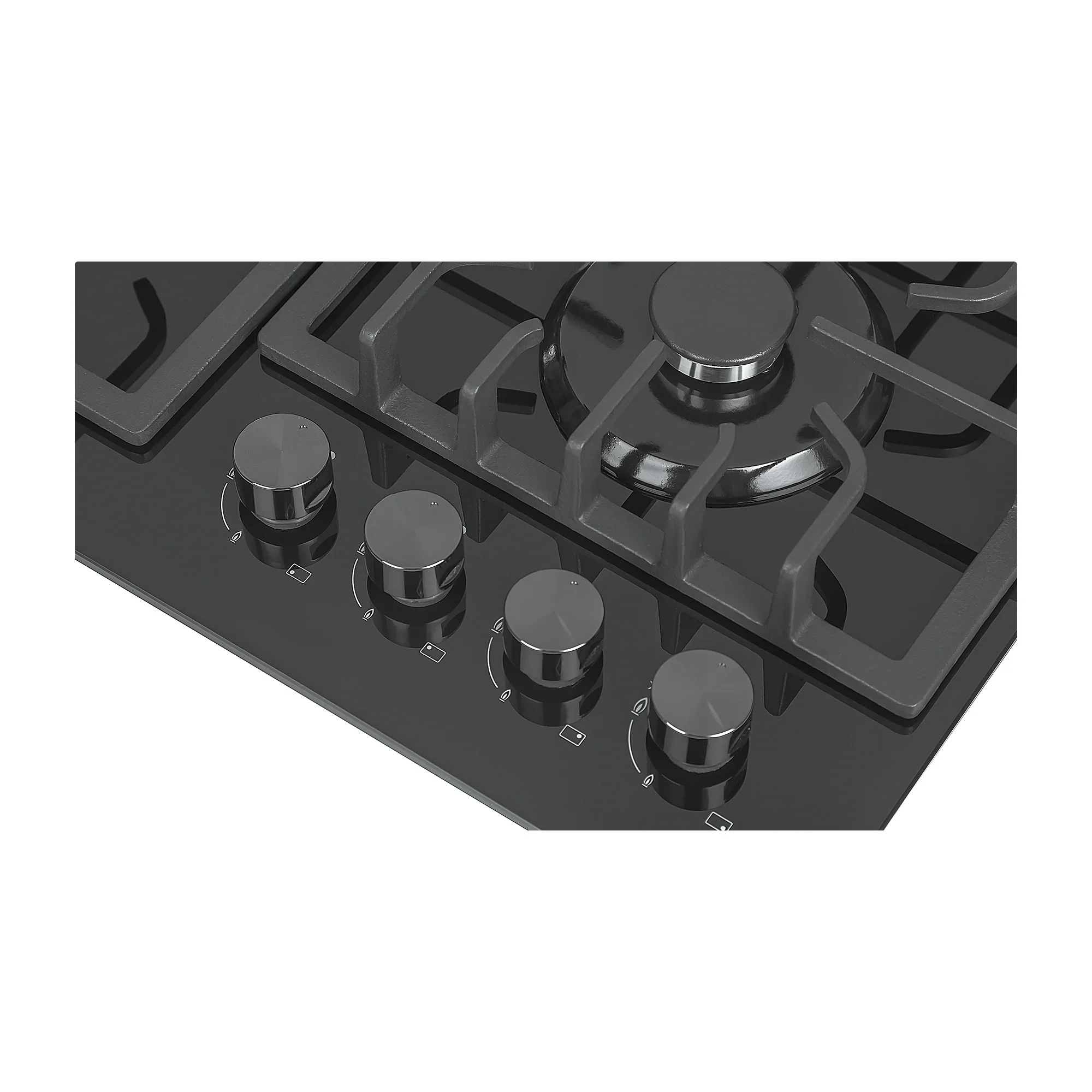 Empava 24-Inch Built-In Natural Gas Cooktops with 4 Burners in Black (EMPV-24GC28) - Image 5