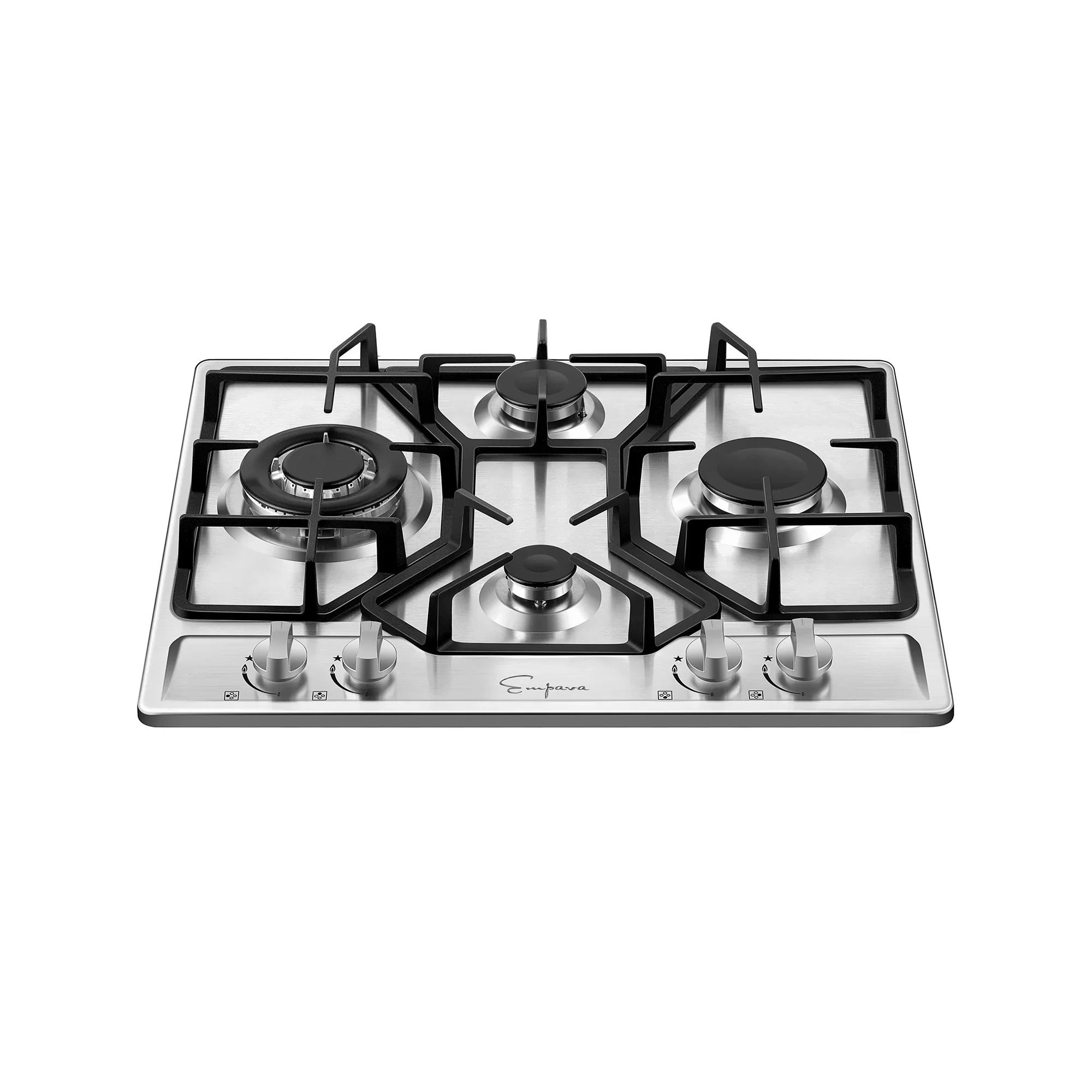 Empava 24-Inch Built-in Natural Gas Cooktops with 4 Burners in Stainless Steel (EMPV-24GC4B67A) - Image 3