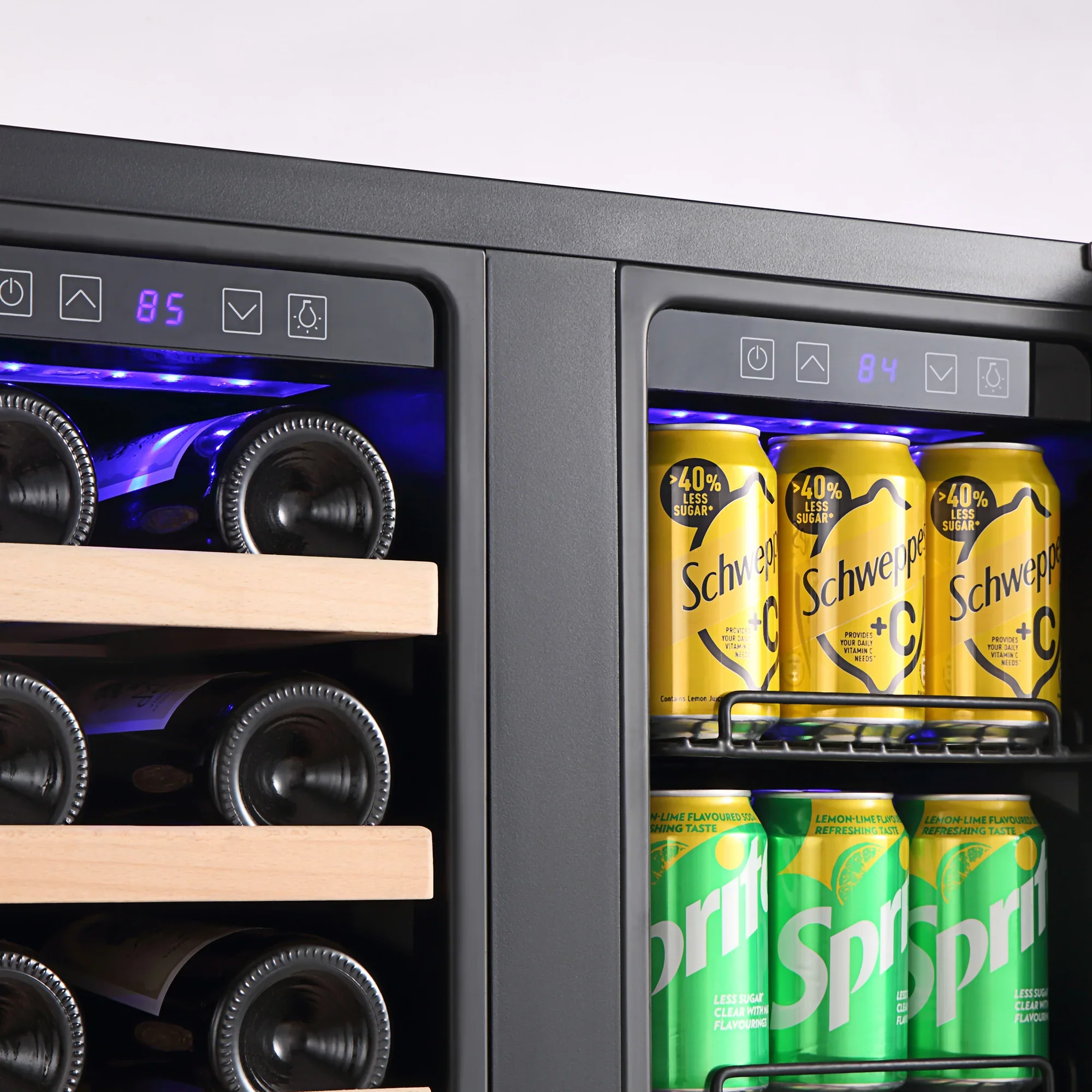 Empava 24-Inch Dual Zone Freestanding Built-In Wine Cooler and Beverage Fridge in Stainless Steel with Glass door (EMPV-BR03D) - Image 5
