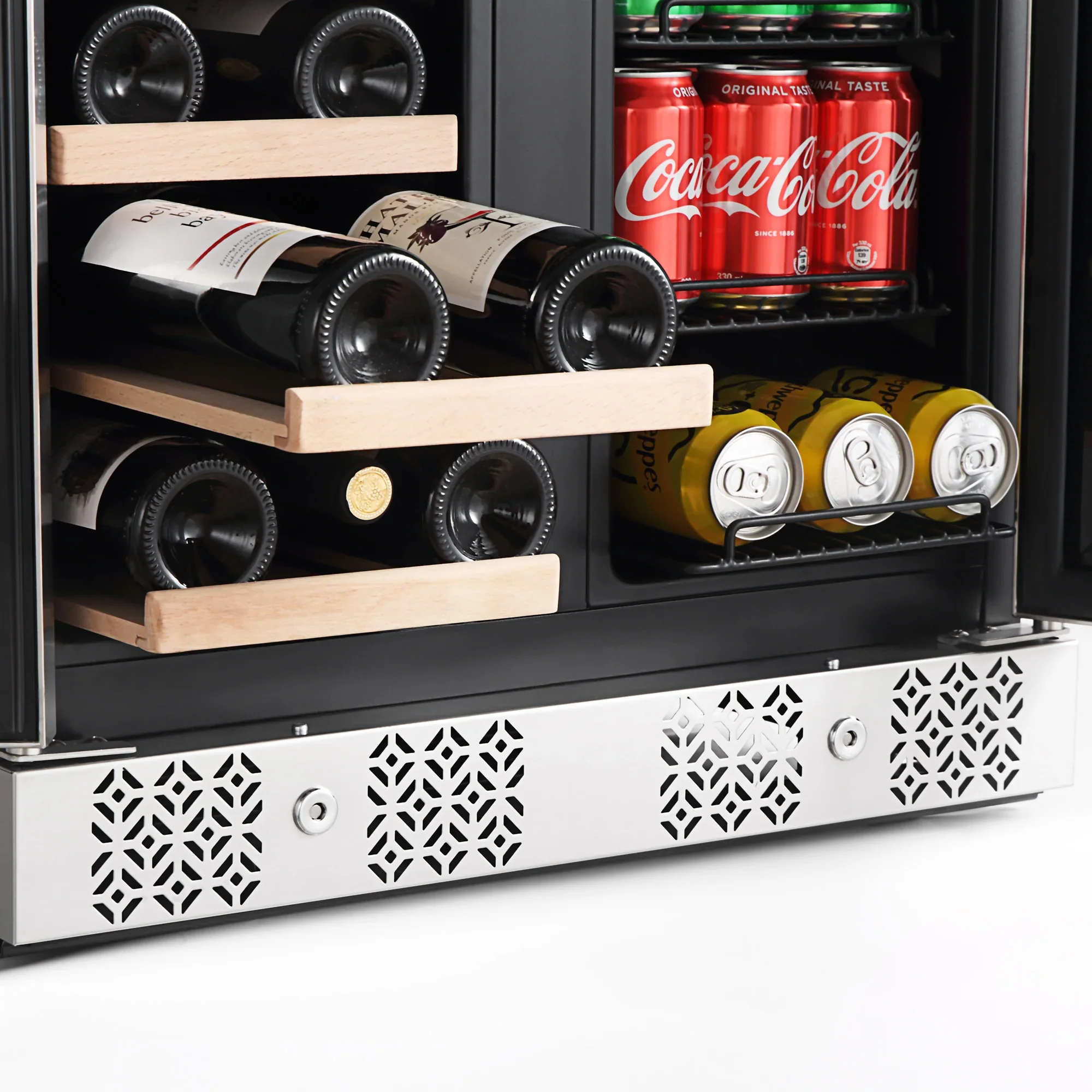 Empava 24-Inch Dual Zone Freestanding Built-In Wine Cooler and Beverage Fridge in Stainless Steel with Glass door (EMPV-BR03D) - Image 8