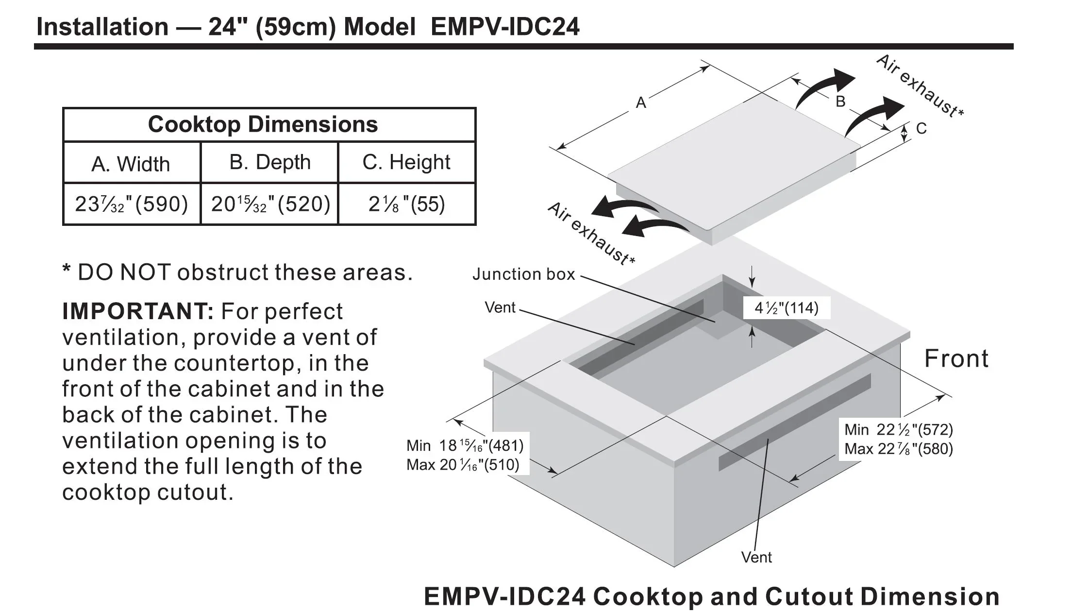 Empava 24-Inch Induction Cooktop with 4 Elements in Black (EMPV-IDC24) - Image 8
