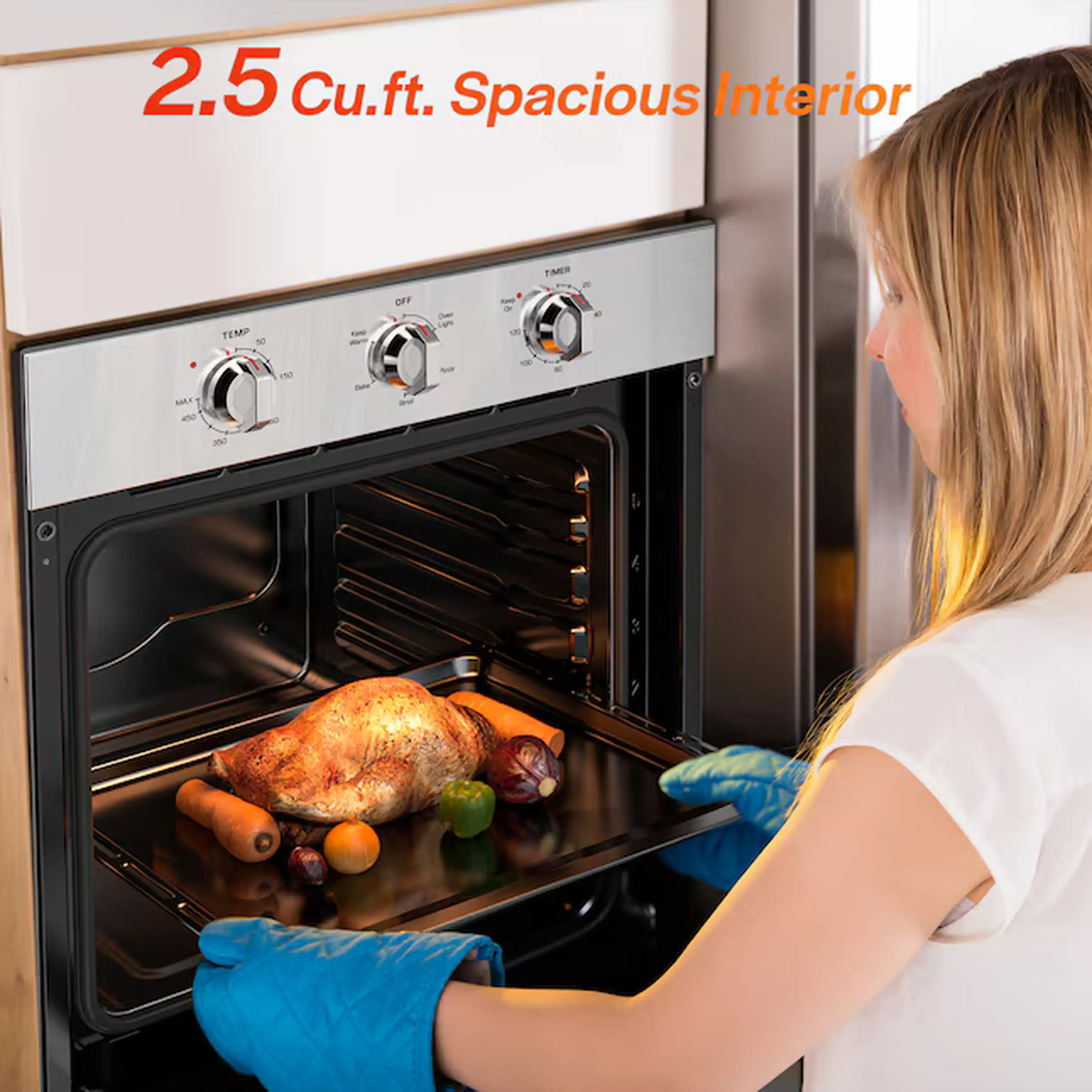 Empava 24-Inch Single Electric Wall Oven in Stainless Steel (EMPV-24WOE40L) - Image 8