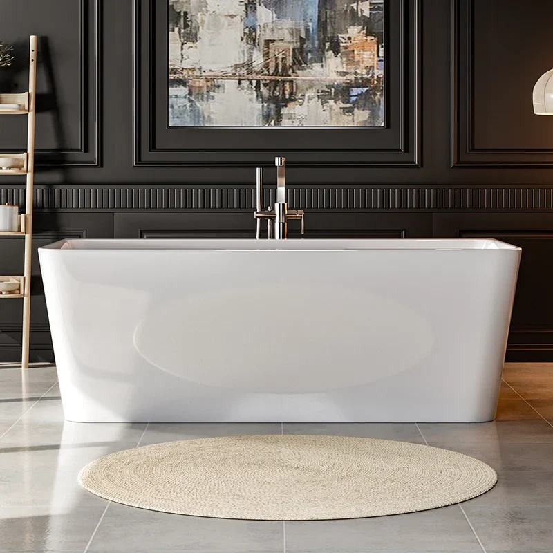 Empava 67-Inch Freestanding Soaking Tub with Center Drain (EMPV-67FT1516) - Image 3