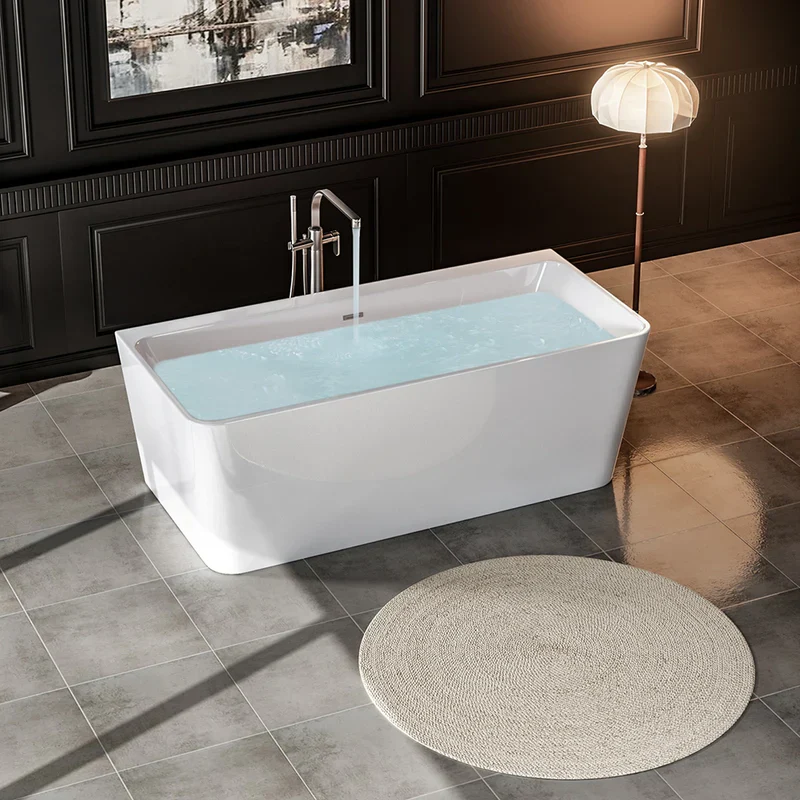 Empava 67-Inch Freestanding Soaking Tub with Center Drain (EMPV-67FT1516) - Image 4
