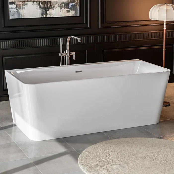 Empava 67-Inch Freestanding Soaking Tub with Center Drain (EMPV-67FT1516) - Image 5