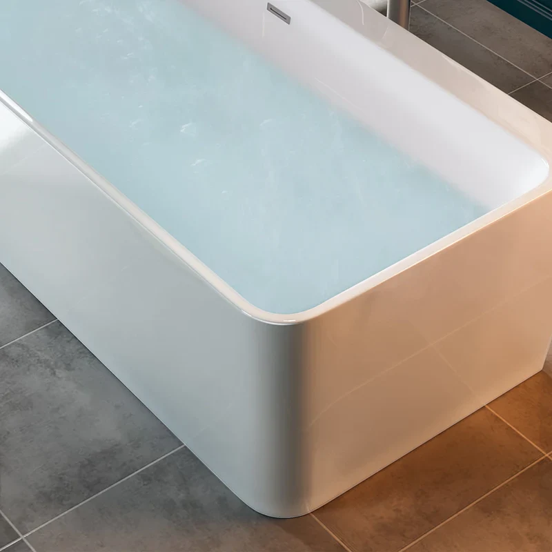 Empava 67-Inch Freestanding Soaking Tub with Center Drain (EMPV-67FT1516) - Image 7