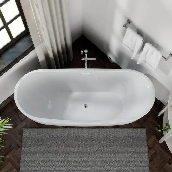 Empava 69-Inch Freestanding Soaking Tub with Center Drain (EMPV-69FT1603) - Image 6