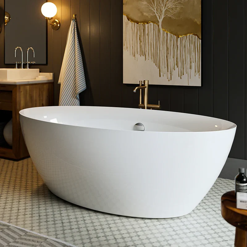 Empava 71-Inch Freestanding Soaking Tub with Center Drain (EMPV-71FT1503) - Image 2
