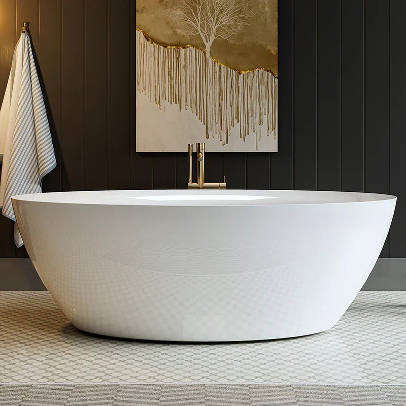 Empava 71-Inch Freestanding Soaking Tub with Center Drain (EMPV-71FT1503) - Image 6
