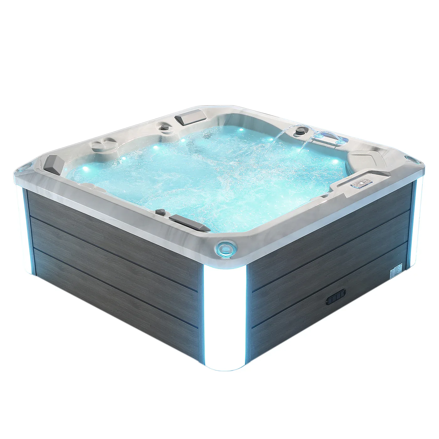 Empava Luxury Freestanding 5-Person Square Outdoor Hot Tub (EMPV-SPA3528) - Image 2
