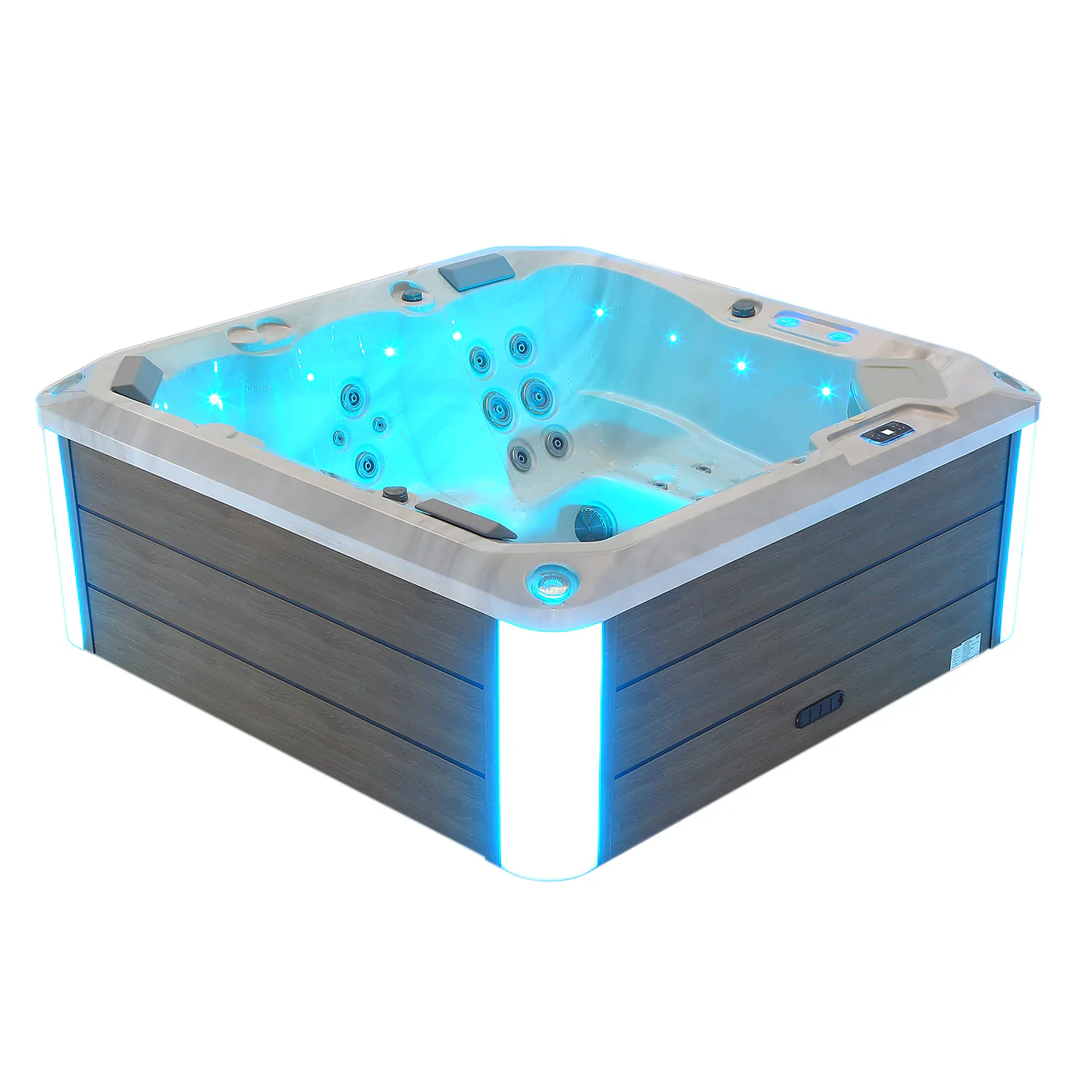 Empava Luxury Freestanding 5-Person Square Outdoor Hot Tub (EMPV-SPA3528) - Image 3