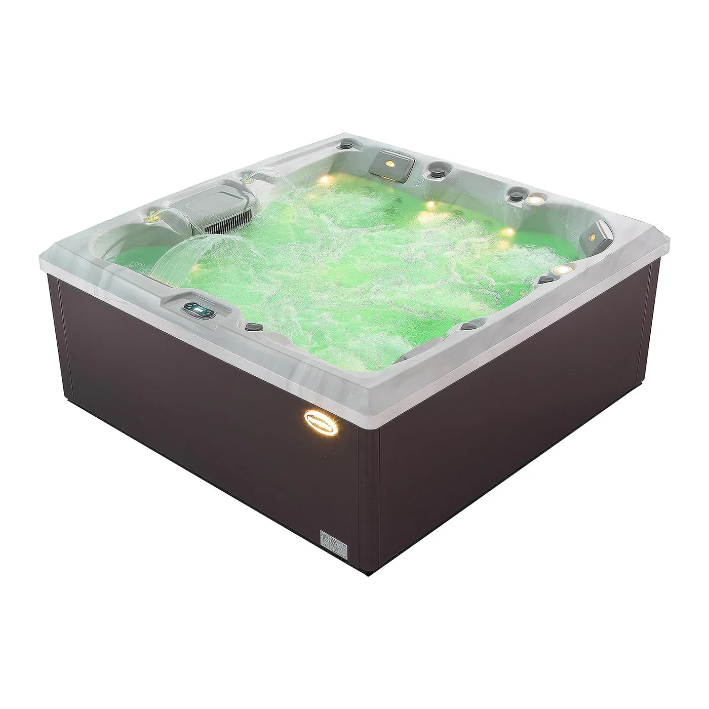 Empava Luxury Freestanding 6-Person Square Outdoor Hot Tub (EMPV-SPA3550) - Image 6