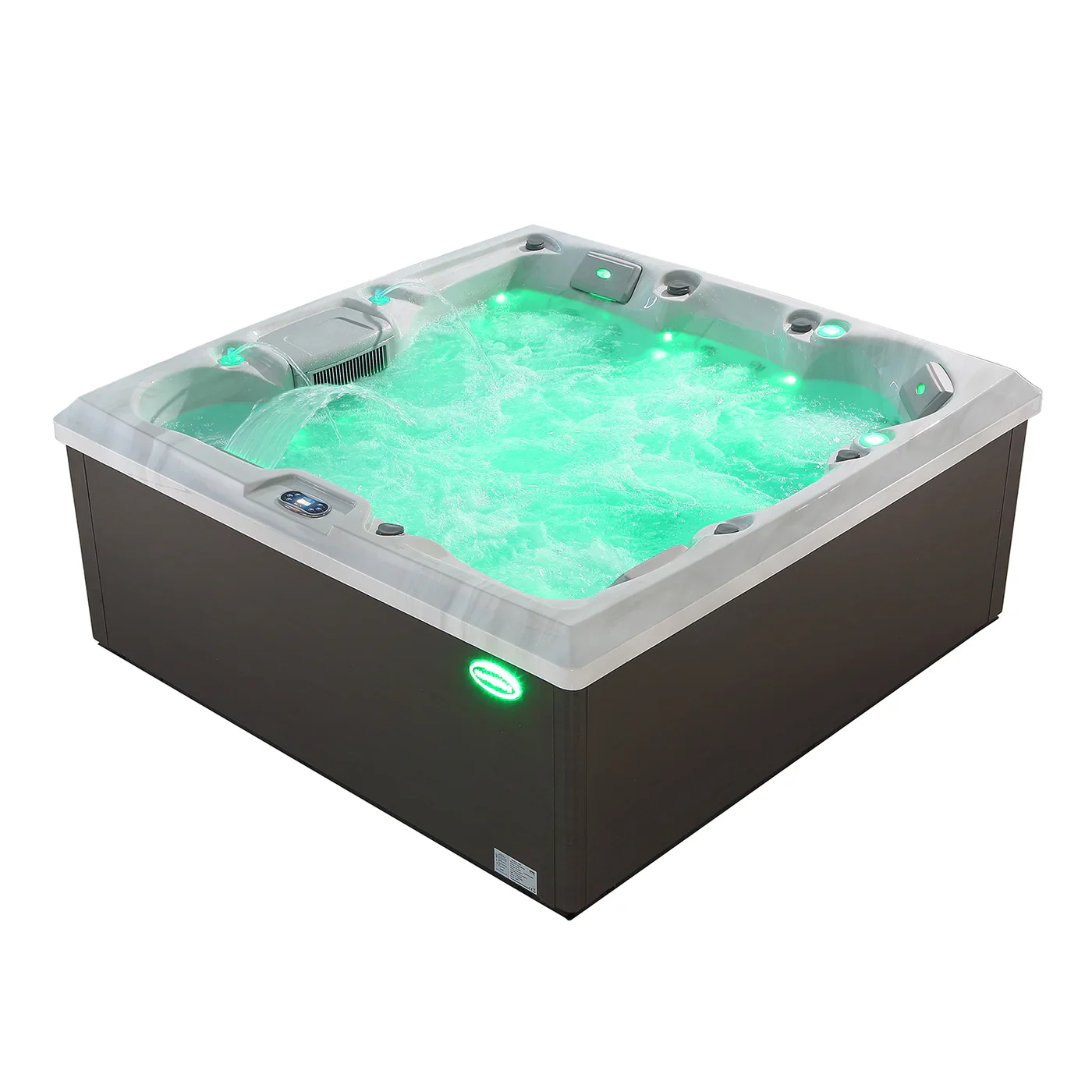 Empava Luxury Freestanding 6-Person Square Outdoor Hot Tub (EMPV-SPA3550) - Image 7