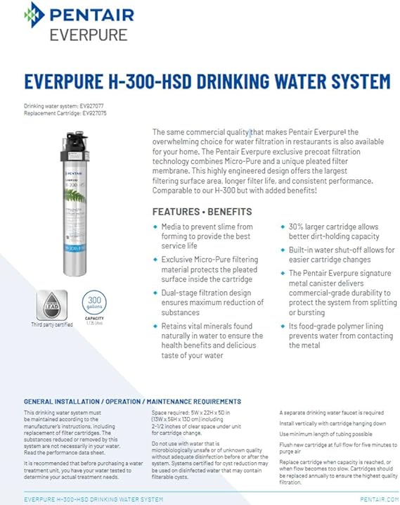 Everpure H-300-HSD Replacement Cartridge, 6Pk (EV927074) - Image 8