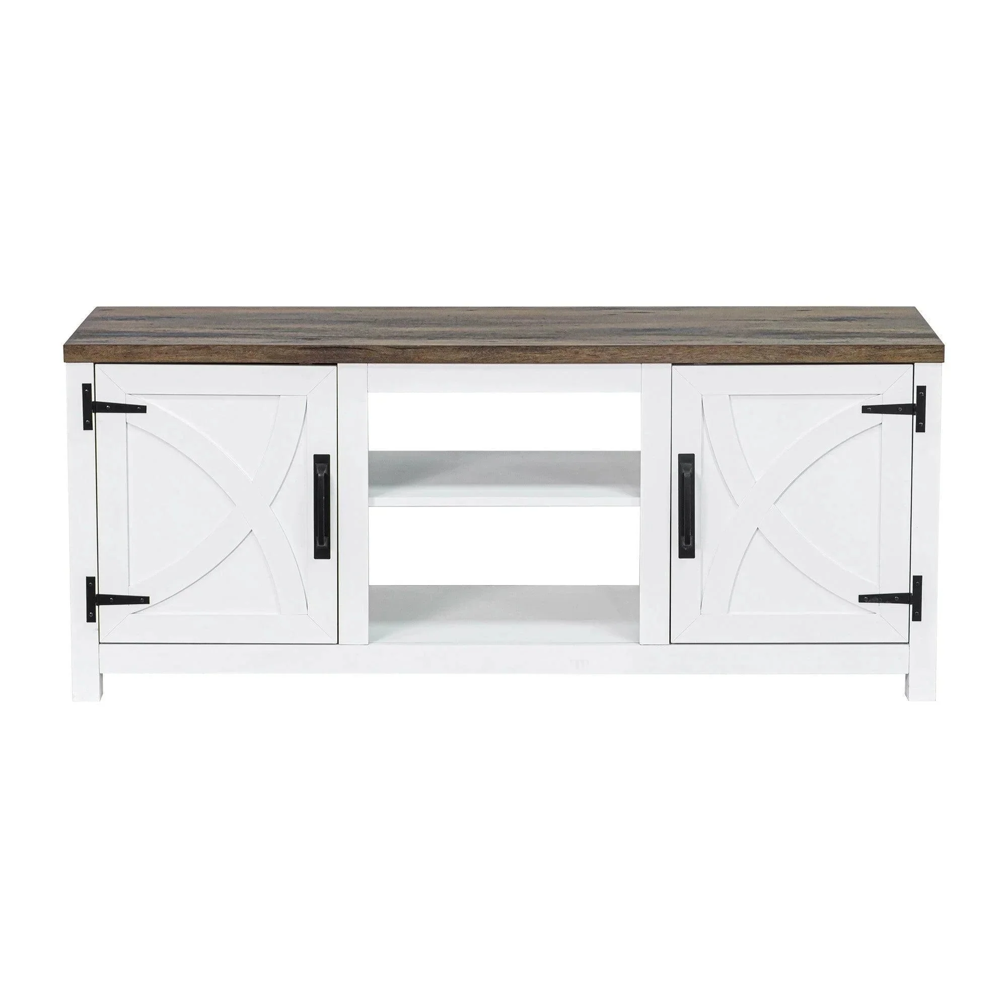 Parrot Uncle Farmhouse TV Stand for 58 Inch TV Storage Cabinet for Living Room - Image 2