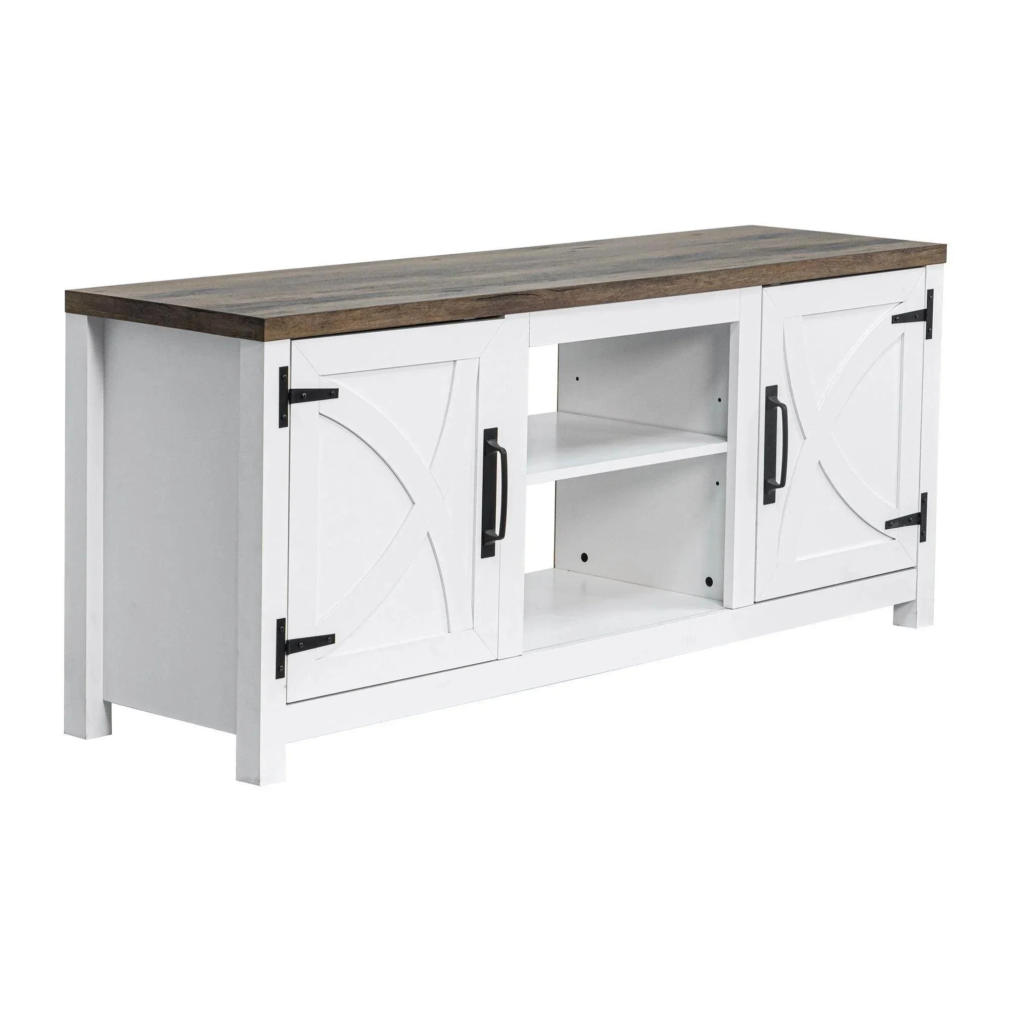 Parrot Uncle Farmhouse TV Stand for 58 Inch TV Storage Cabinet for Living Room - Image 5