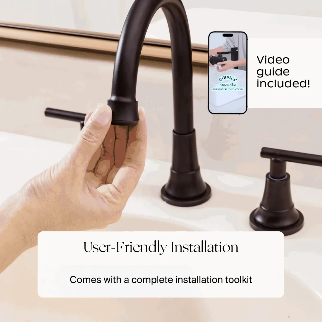 Canopy Faucet Filter with Micro Mesh and Activated Carbon Block - Image 15
