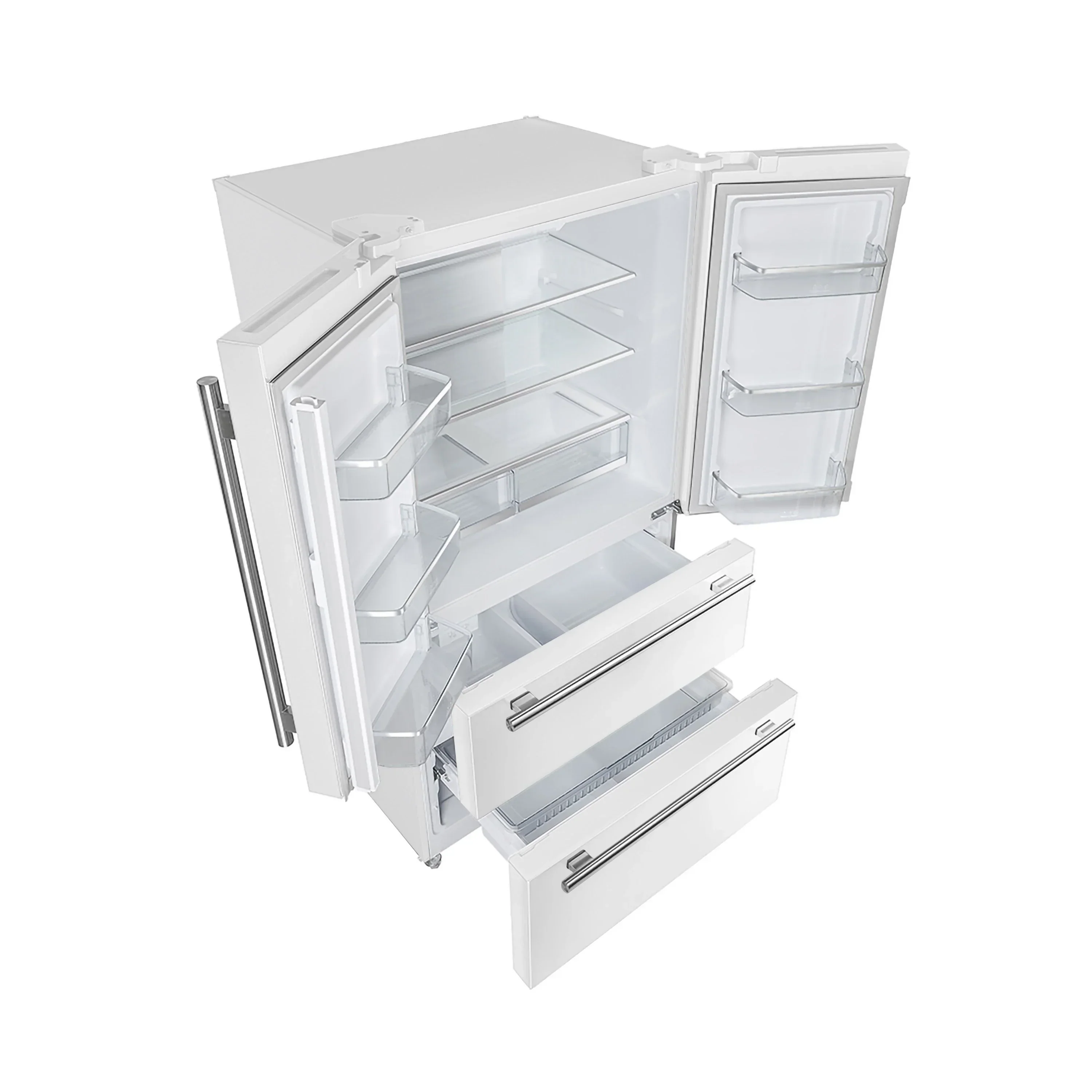 Forno 2-Piece Appliance Package - 30-Inch Electric Range and 36-Inch French Door Refrigerator in White with Stainless Steel Handle (FBDL-003-09US) - Image 19