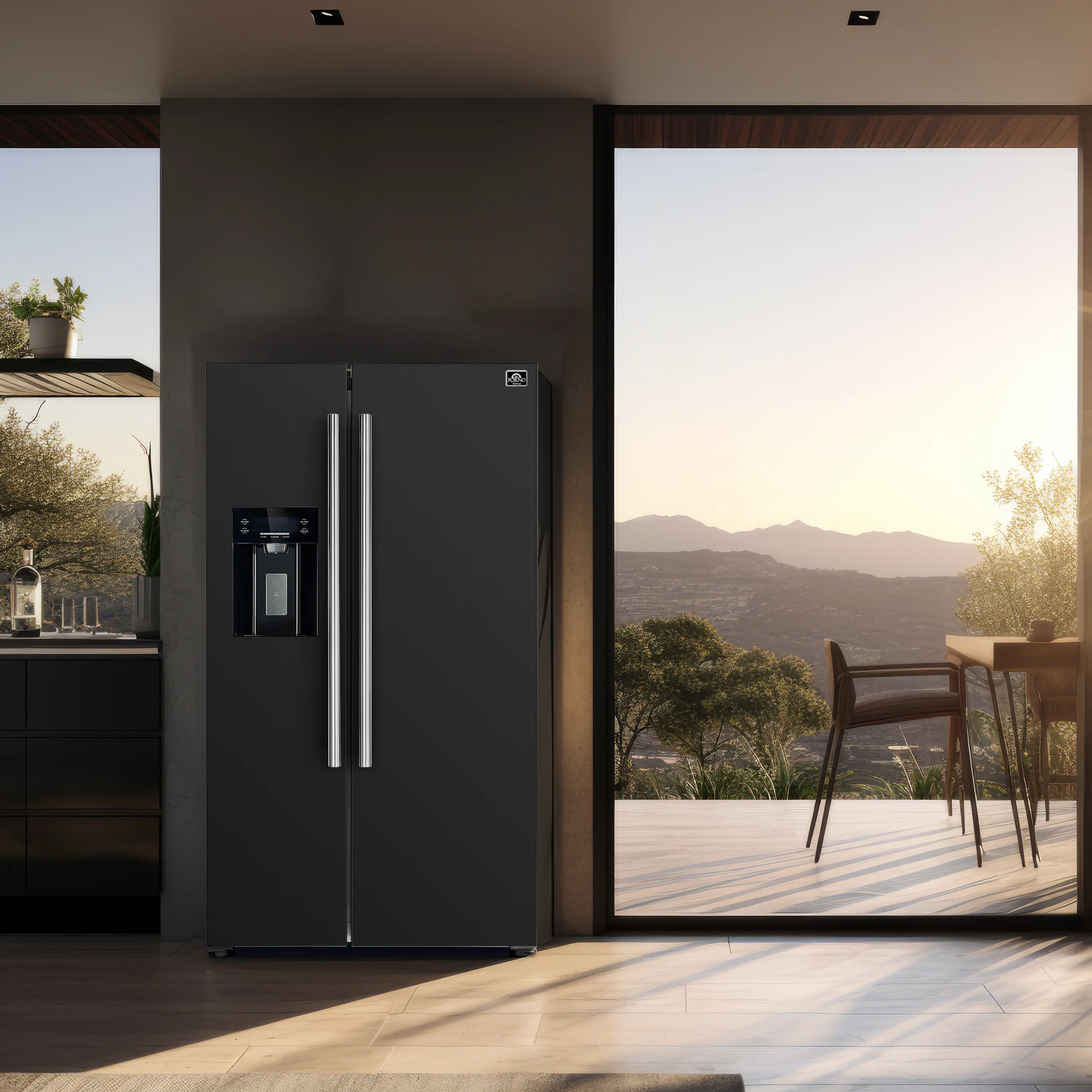 Forno 2-Piece Appliance Package - 30-Inch Electric Range and 36-Inch Side by Side Refrigerator with Water Dispenser in Black with Stainless Steel Handle (FBDL-003-14US) - Image 14