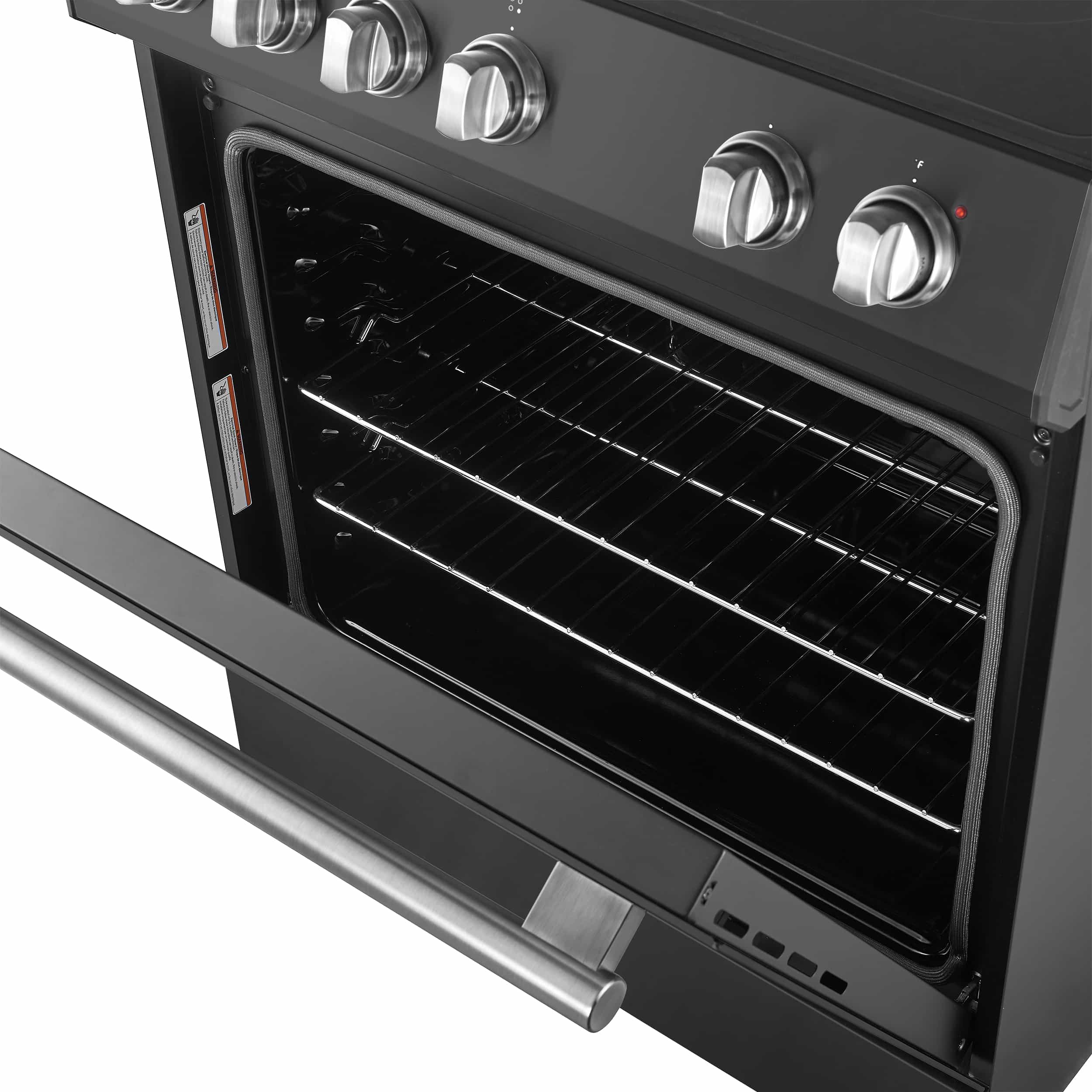 Forno 2-Piece Appliance Package - 30-Inch Electric Range and 30-Inch French Door Refrigerator in Black with Stainless Steel Handle (FBDL-003-15US) - Image 5