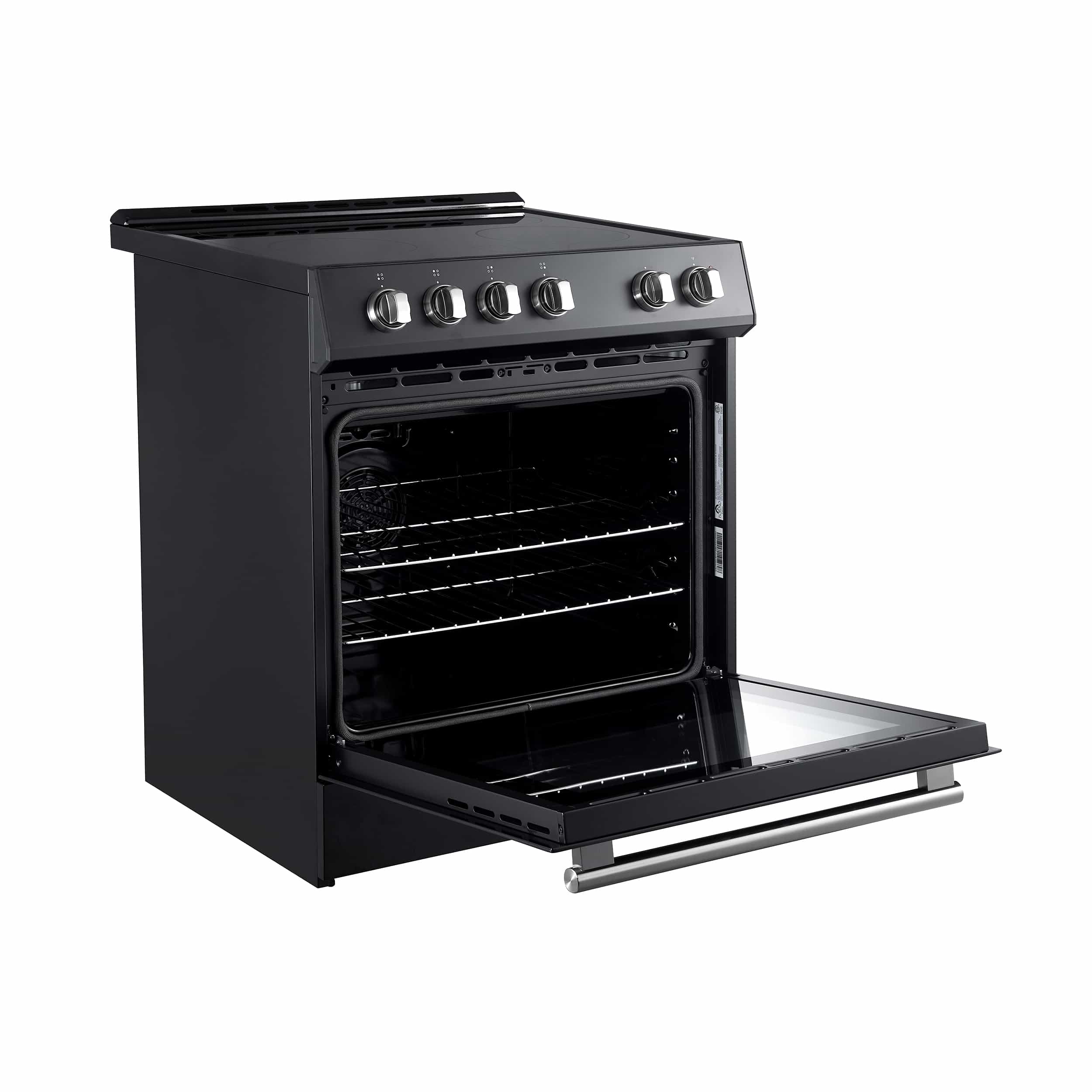 Forno 2-Piece Appliance Package - 30-Inch Electric Range and 30-Inch French Door Refrigerator in Black with Stainless Steel Handle (FBDL-003-15US) - Image 6
