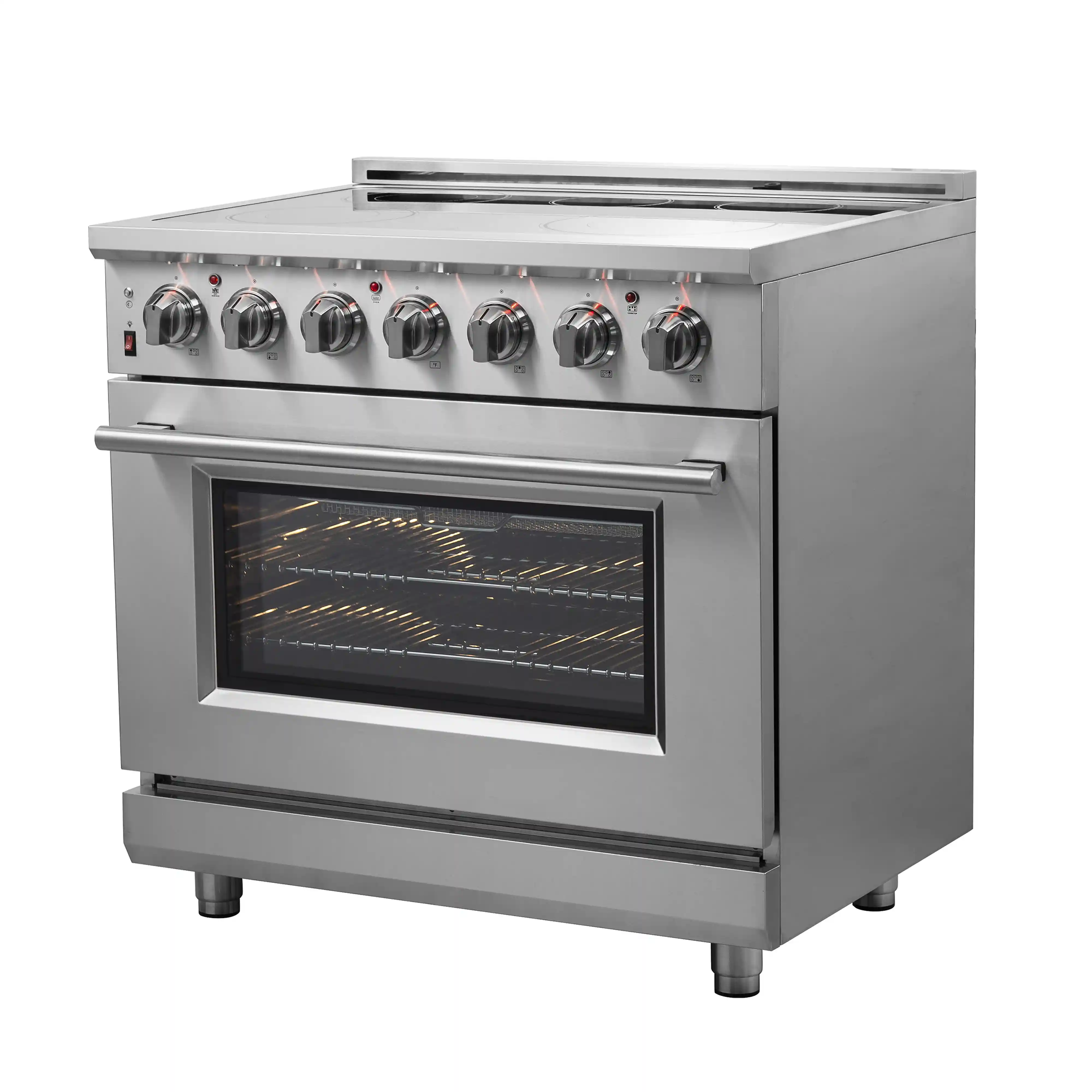 Forno 2-Piece Appliance Package - 36-Inch Electric Range and 31-Inch Refrigerator, Right Hinge in Stainless Steel (FBDL-013-06CAUS) - Image 7