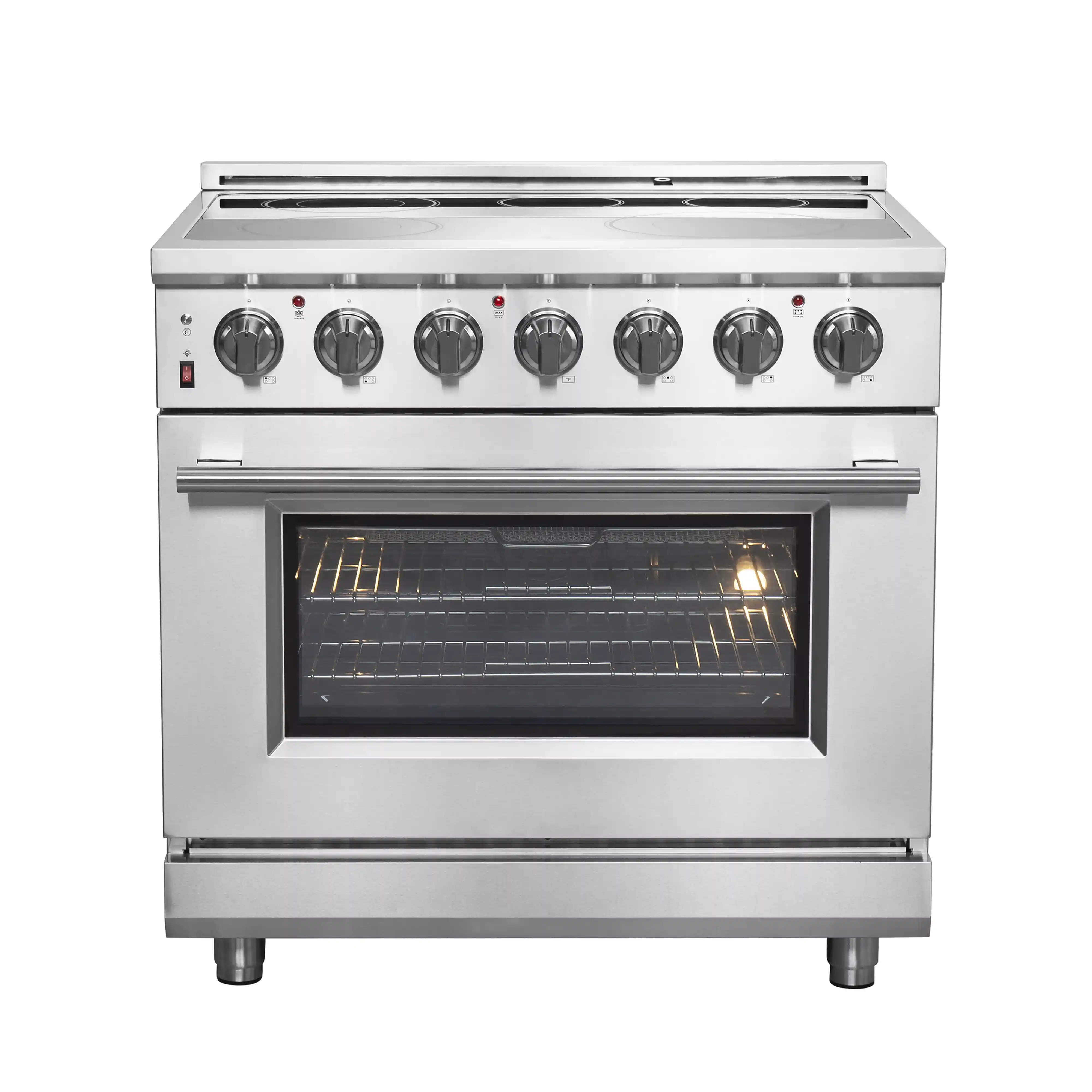 Forno 2-Piece Appliance Package - 36-Inch Electric Range and 31-Inch Refrigerator, Left Hinge in Stainless Steel (FBDL-013-07CAUS) - Image 2