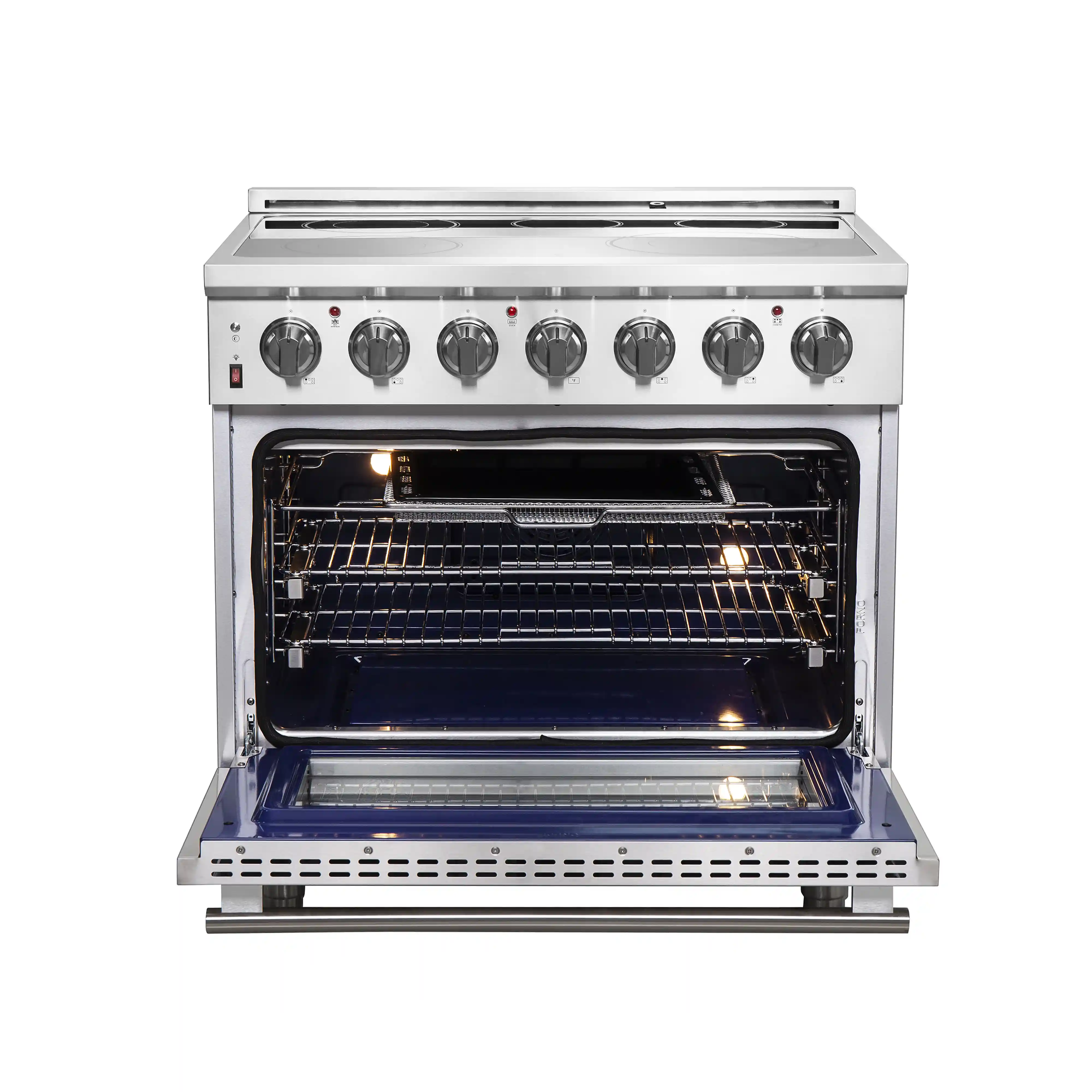 Forno 2-Piece Appliance Package - 36-Inch Electric Range and 31-Inch Refrigerator, Left Hinge in Stainless Steel (FBDL-013-07CAUS) - Image 4