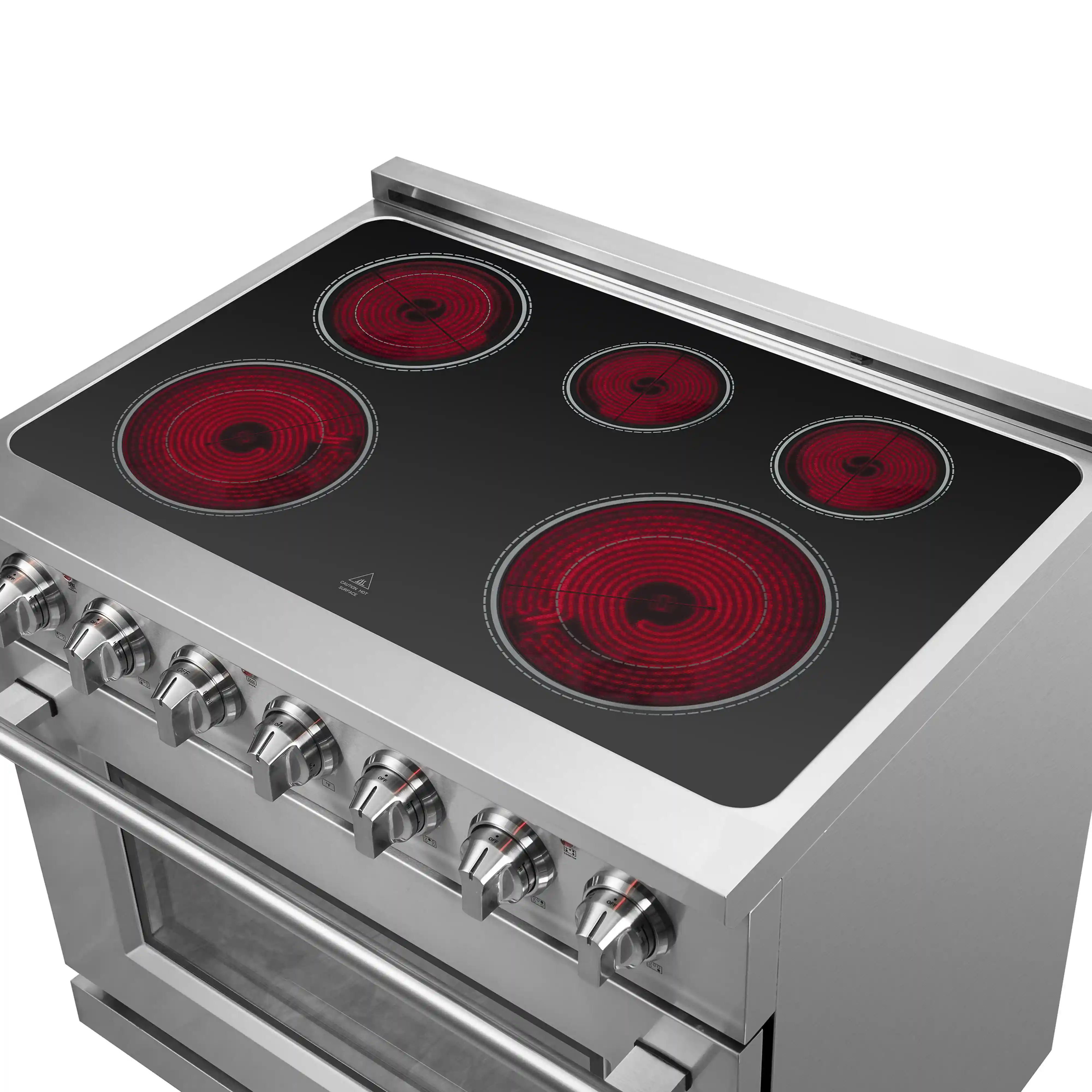 Forno 2-Piece Appliance Package - 36-Inch Electric Range and 31-Inch Refrigerator, Left Hinge in Stainless Steel (FBDL-013-07CAUS) - Image 8