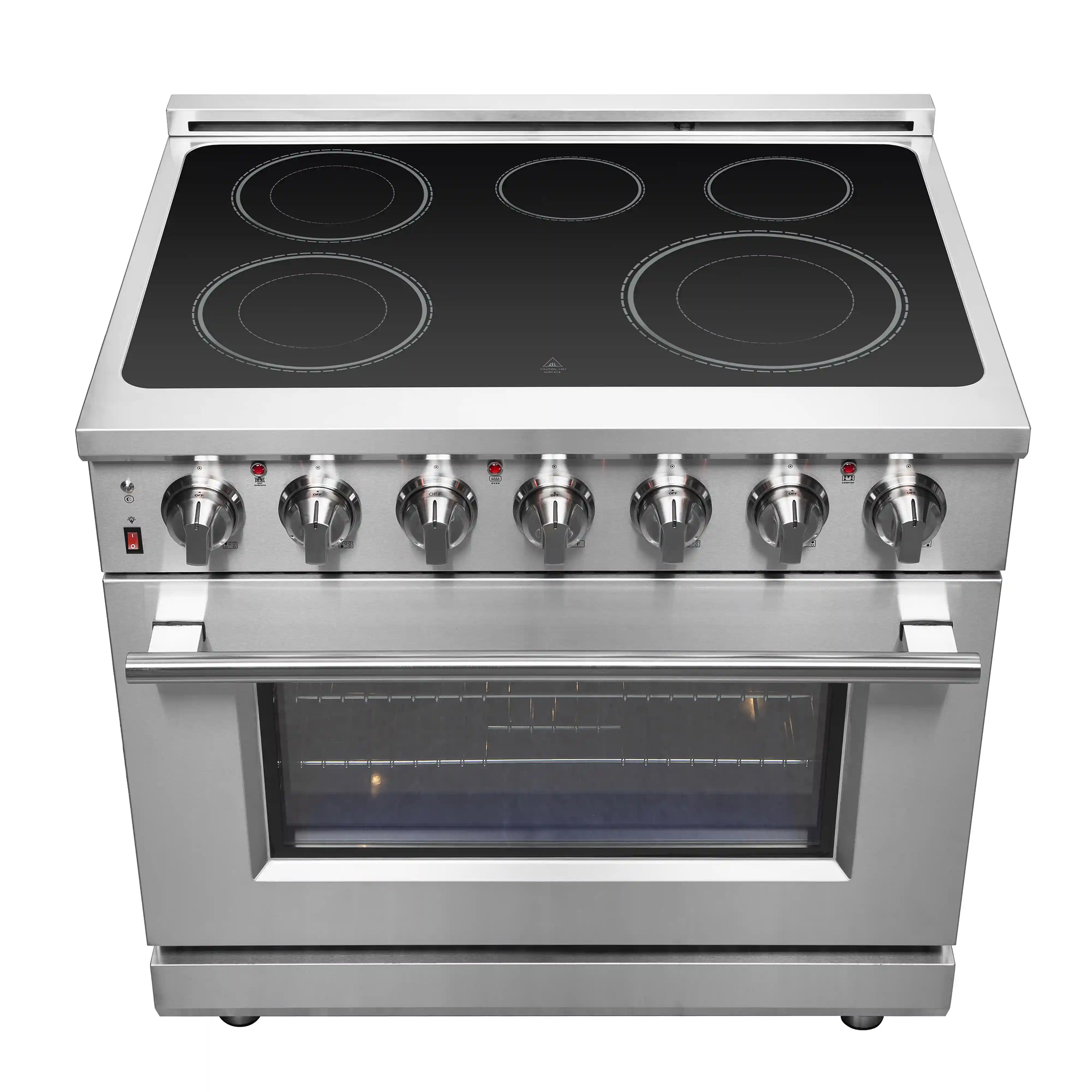 Forno 2-Piece Appliance Package - 36-Inch Electric Range and 36-Inch Side by Side Refrigerator with Water Dispenser in Stainless Steel (FBDL-013-09CAUS) - Image 3