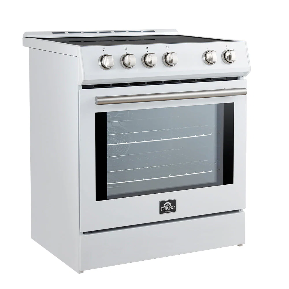 Forno 2-Piece Appliance Package - 30-Inch Slide-In Induction Range and 31-Inch Refrigerator, Right Hinge in White with Stainless Steel Handle (FBDL-014-06CAUS) - Image 3