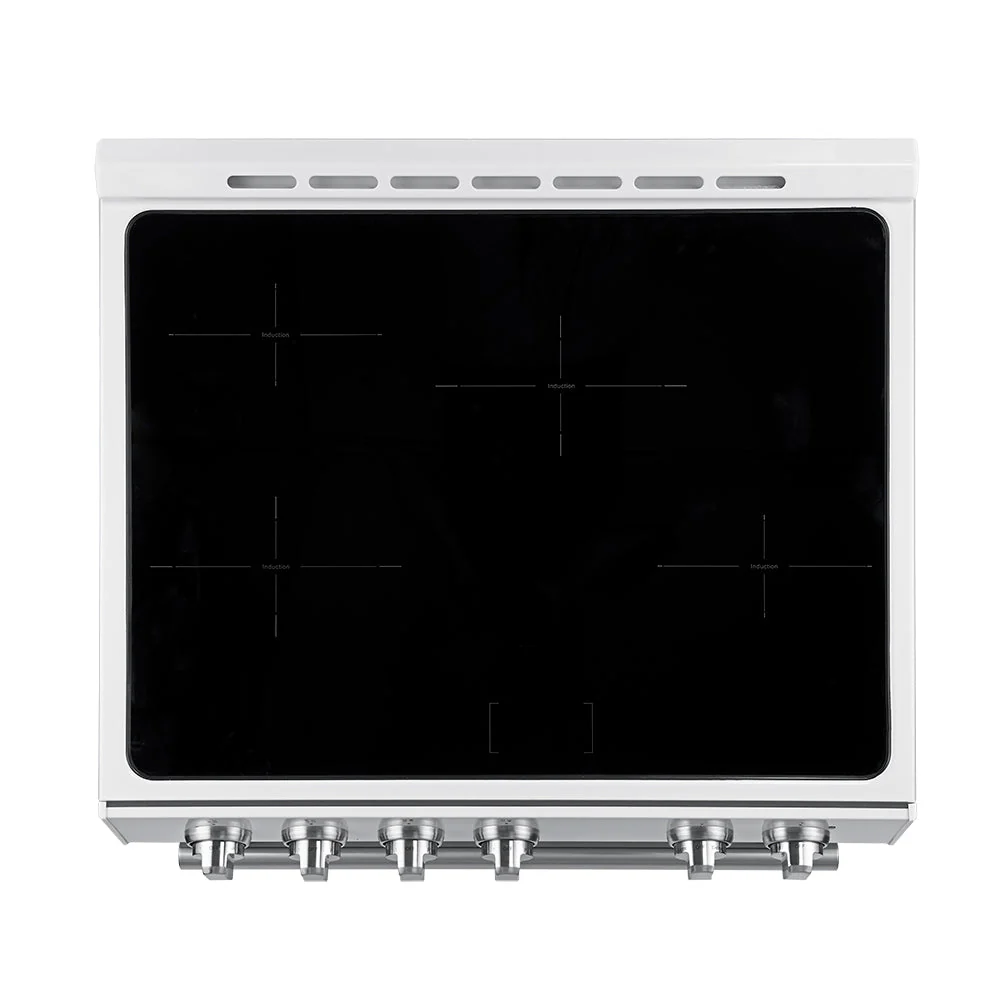 Forno 2-Piece Appliance Package - 30-Inch Slide-In Induction Range and 31-Inch Refrigerator, Right Hinge in White with Stainless Steel Handle (FBDL-014-06CAUS) - Image 6