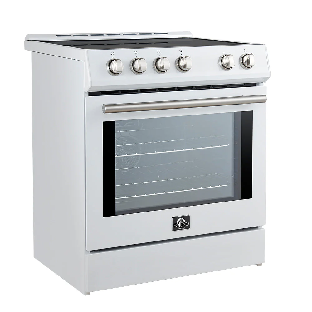 Forno 2-Piece Appliance Package - 30-Inch Slide-In Induction Range and 30-Inch French Door Refrigerator in White with Stainless Steel Handle (FBDL-014-10CAUS) - Image 3