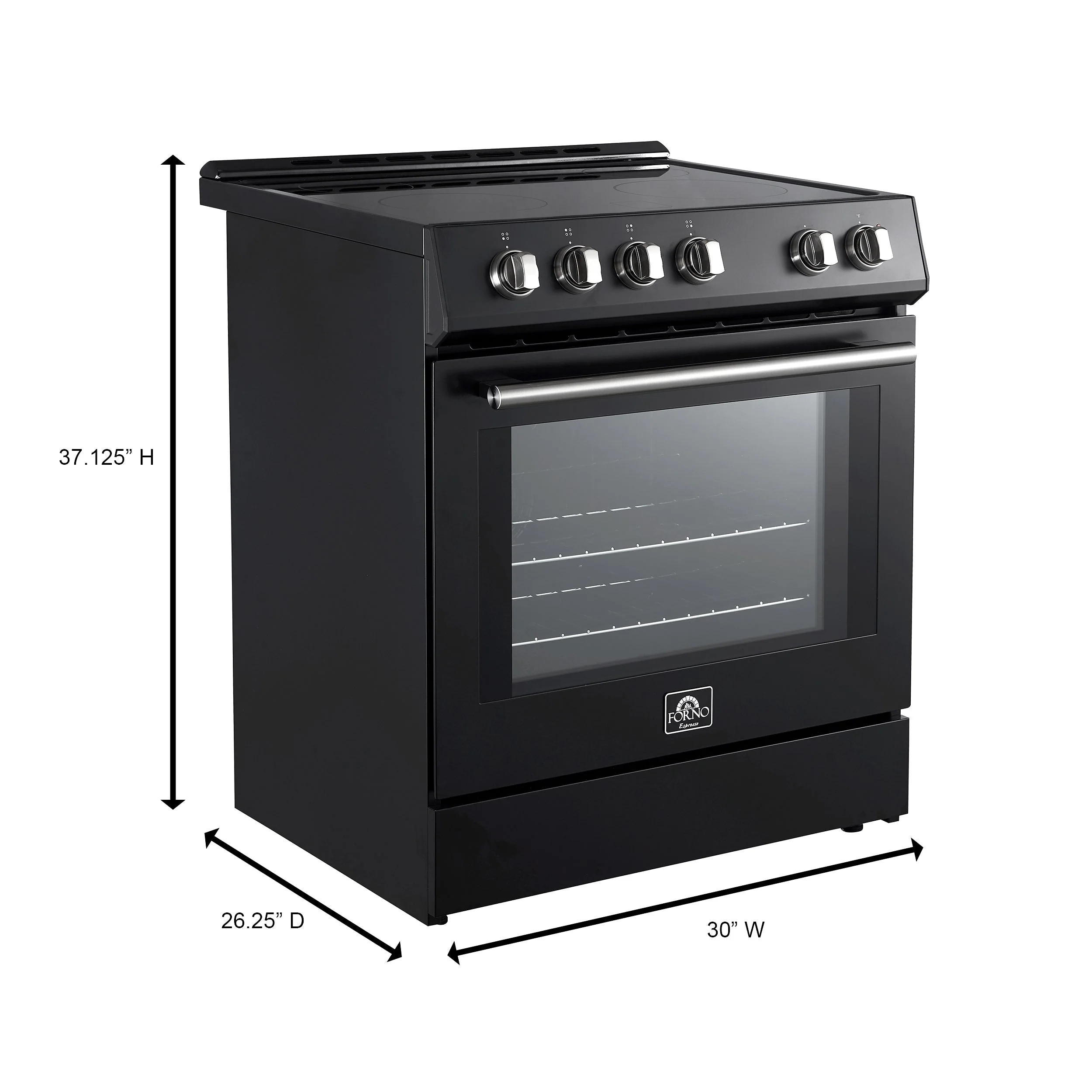 Forno 2-Piece Appliance Package - 30-Inch Slide-In Induction Range and 36-Inch French Door Refrigerator in Black with Stainless Steel Handle (FBDL-014-13CAUS) - Image 11